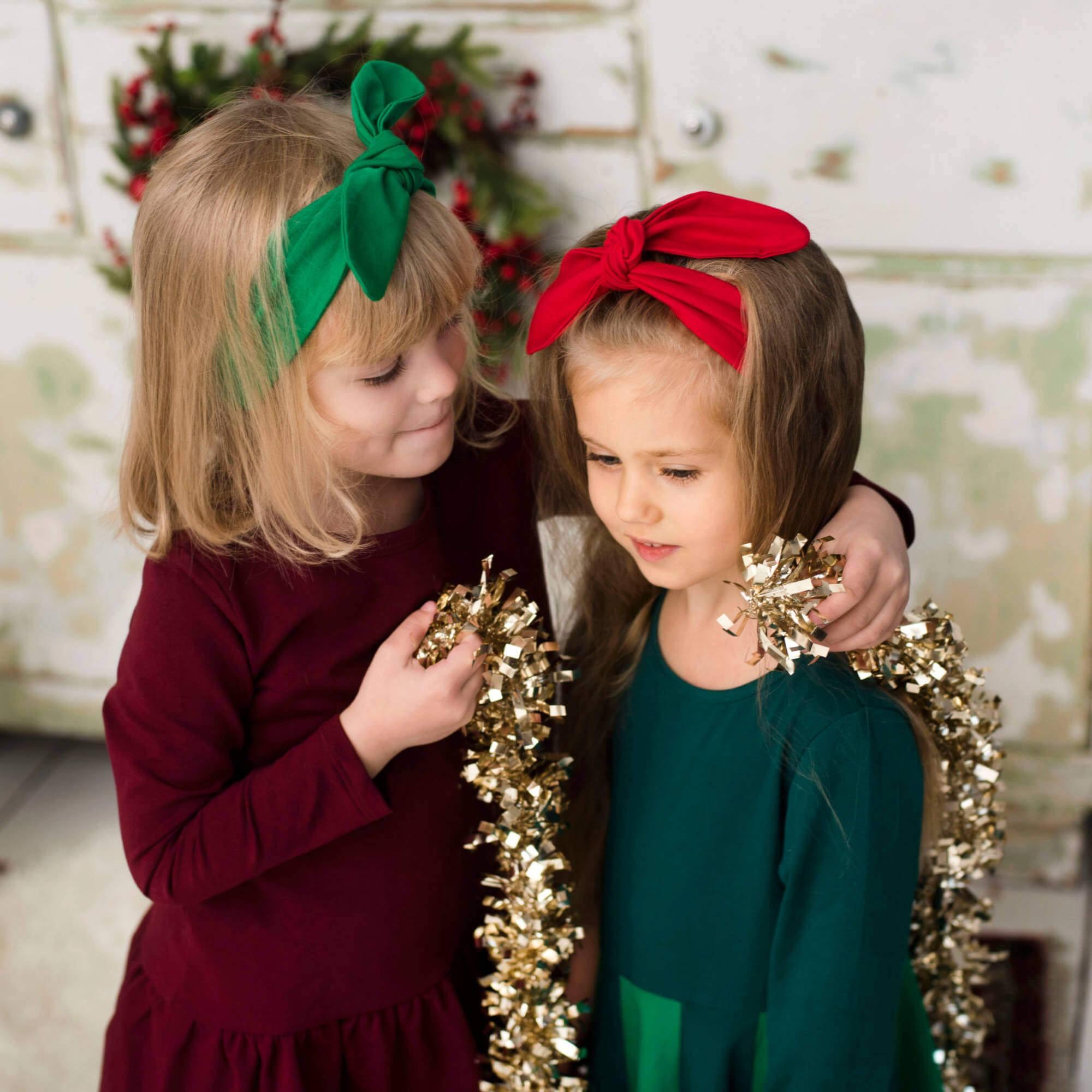 Bottle-green - green two-tone frill dress