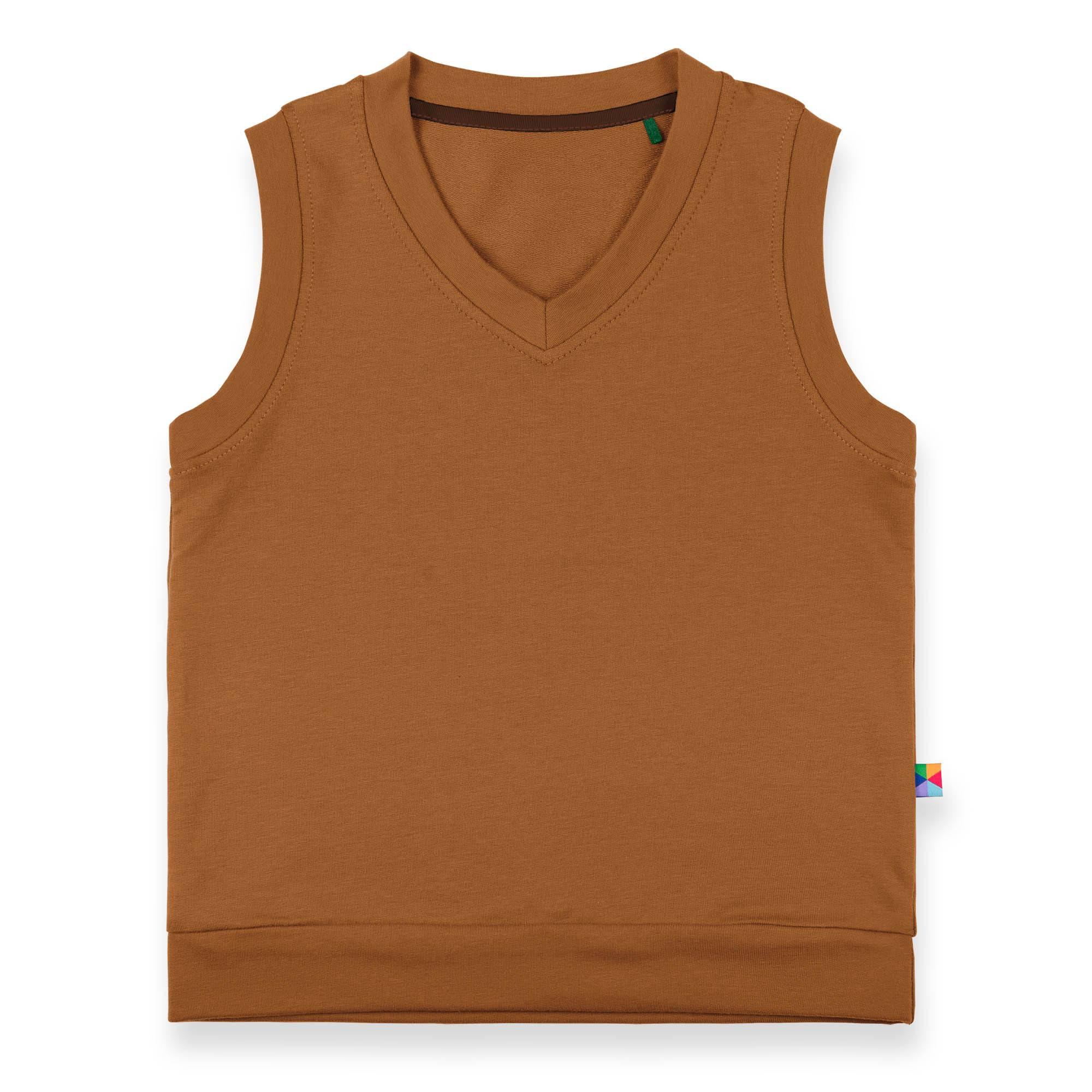 Caramel sweatshirt vest