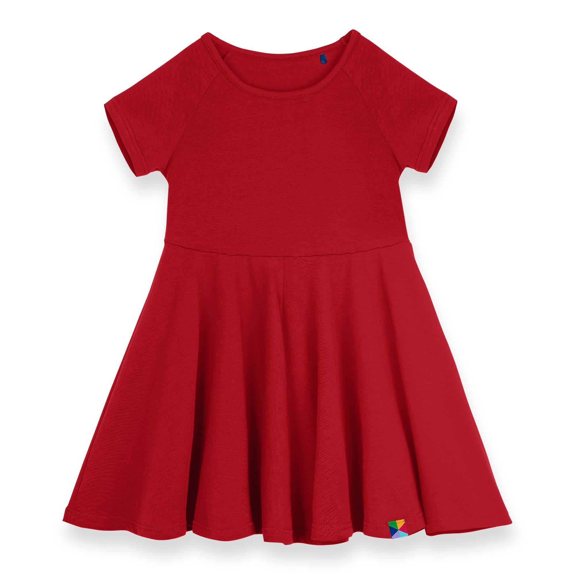 Red short sleeve dress