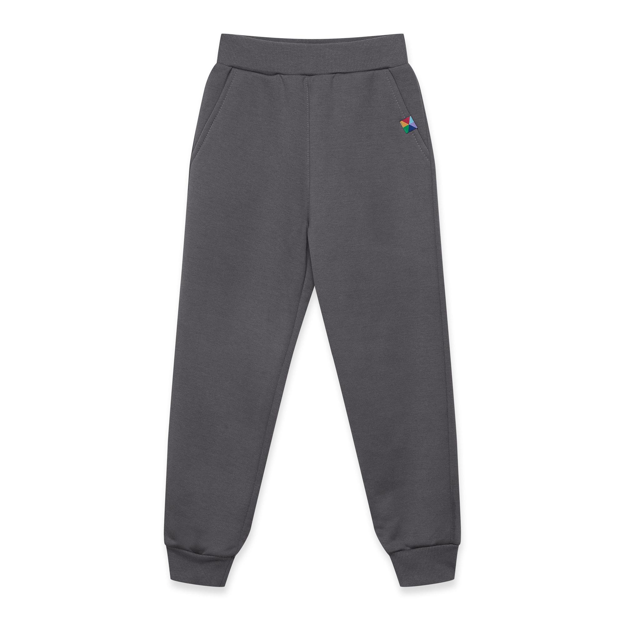 Graphite fleece-lined joggers kids