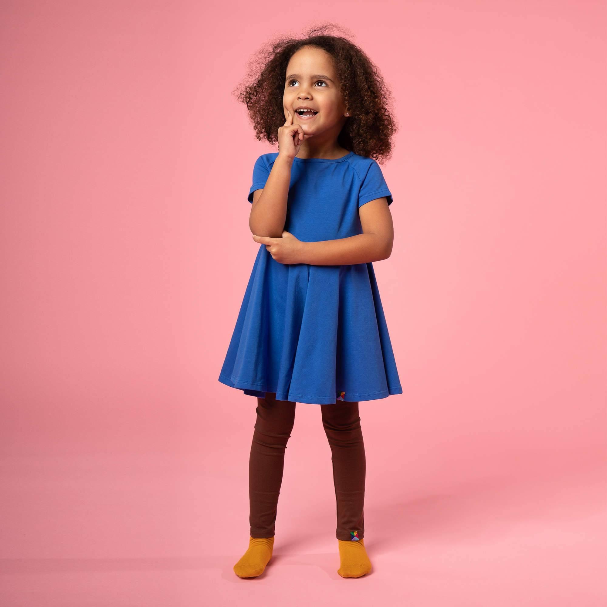 Blue short sleeve dress