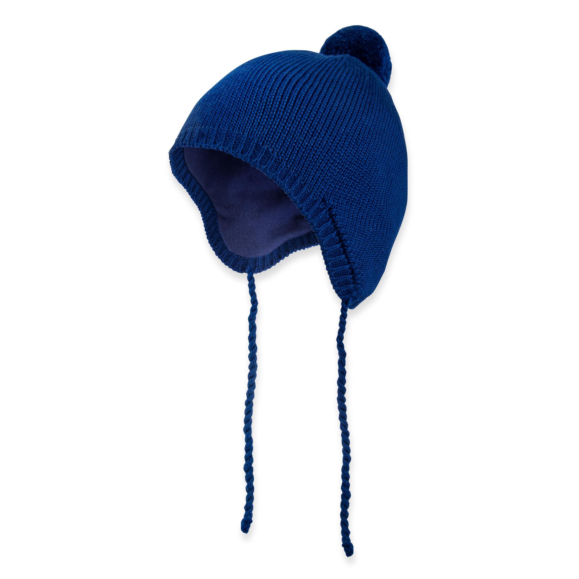 Navy blue merino wool hat Baby