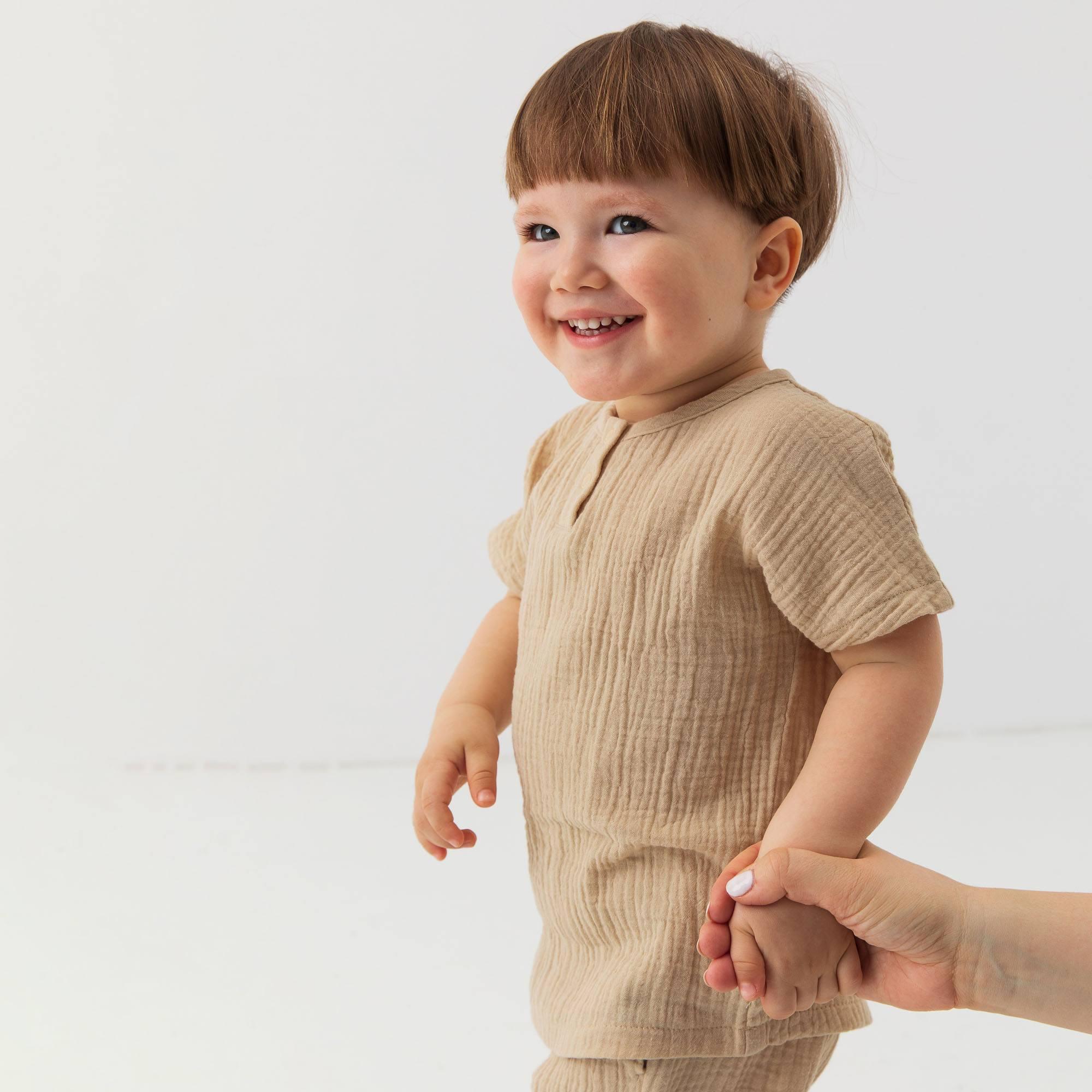 Beige muslin shirt Baby