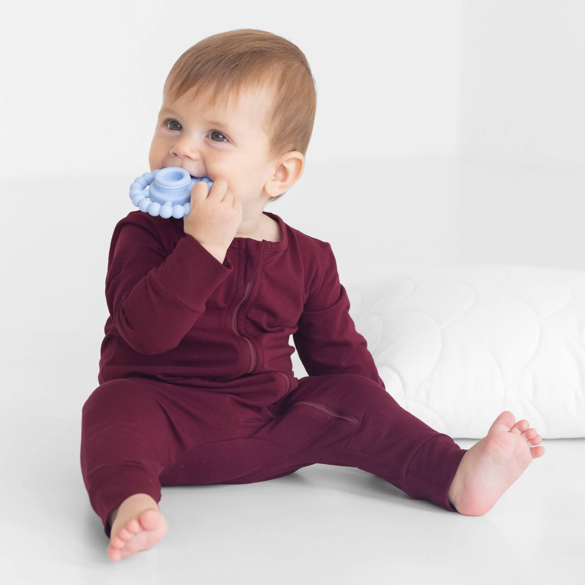 Burgundy romper suit