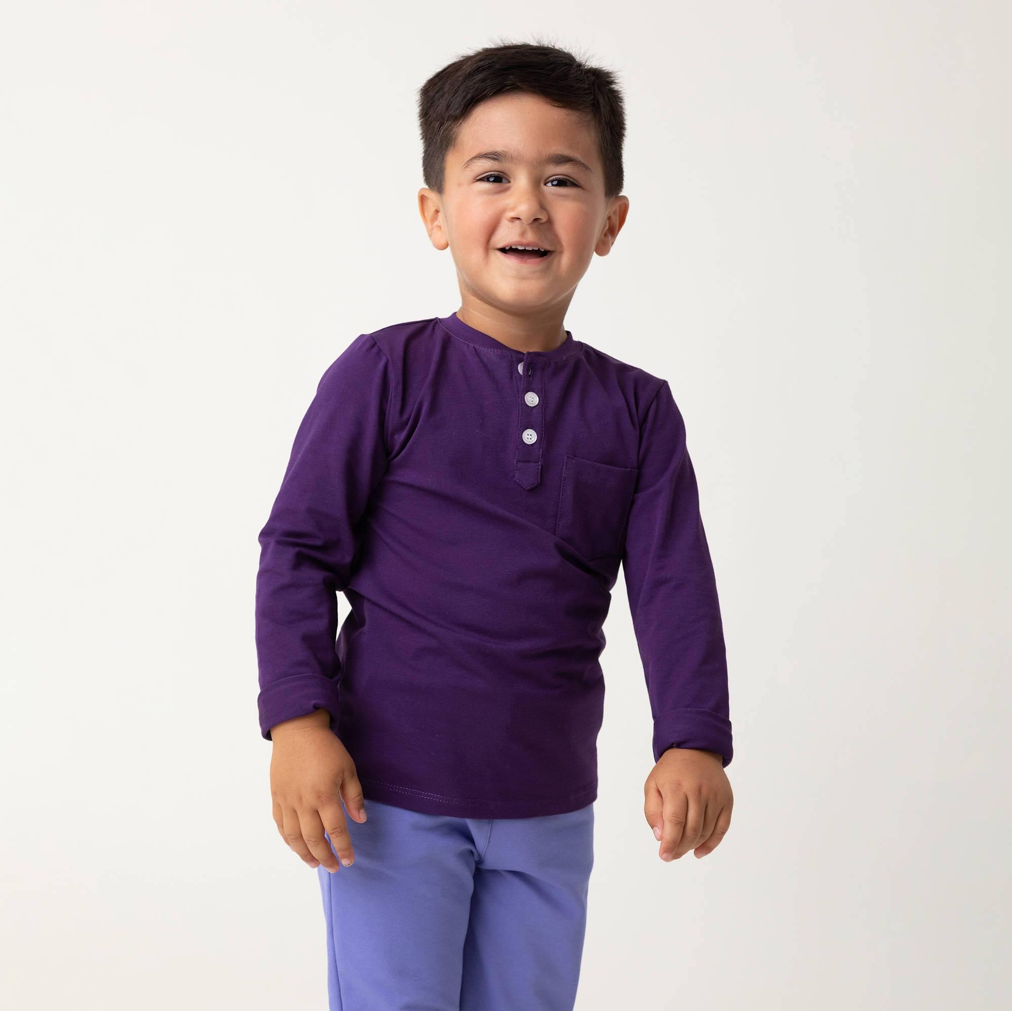 Violet henley longsleeve shirt