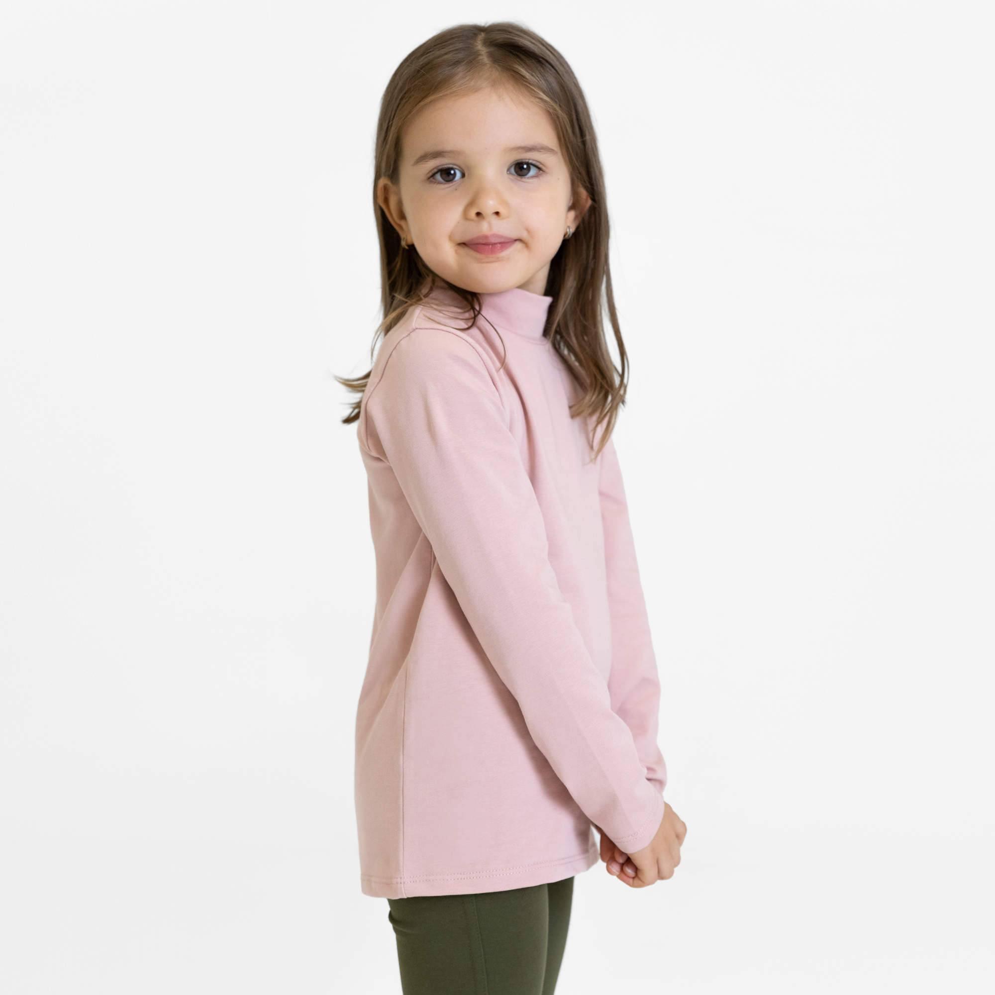 Pastel pink turtleneck long sleeve shirt