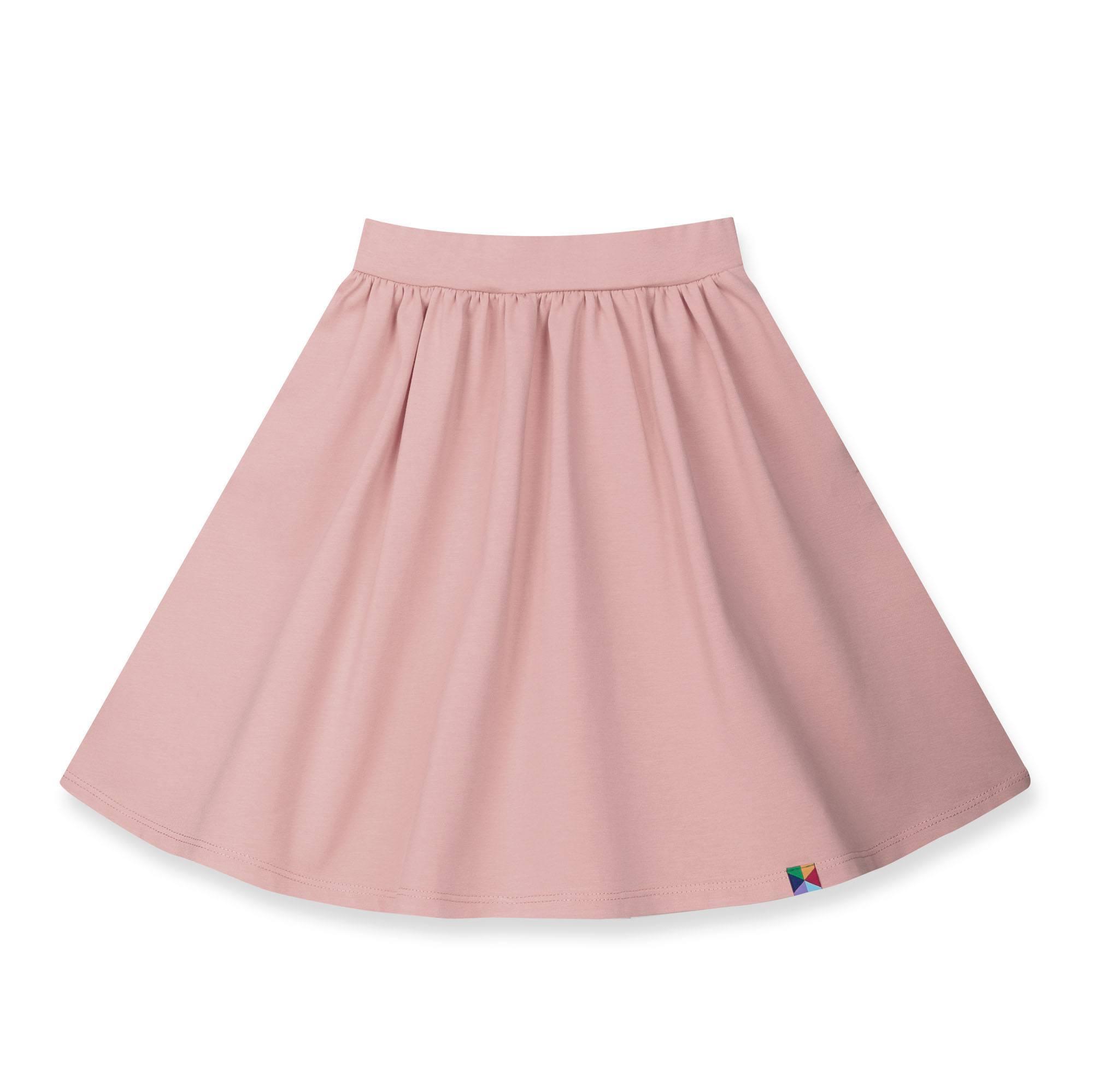 Pastel pink midi skirt with pockets