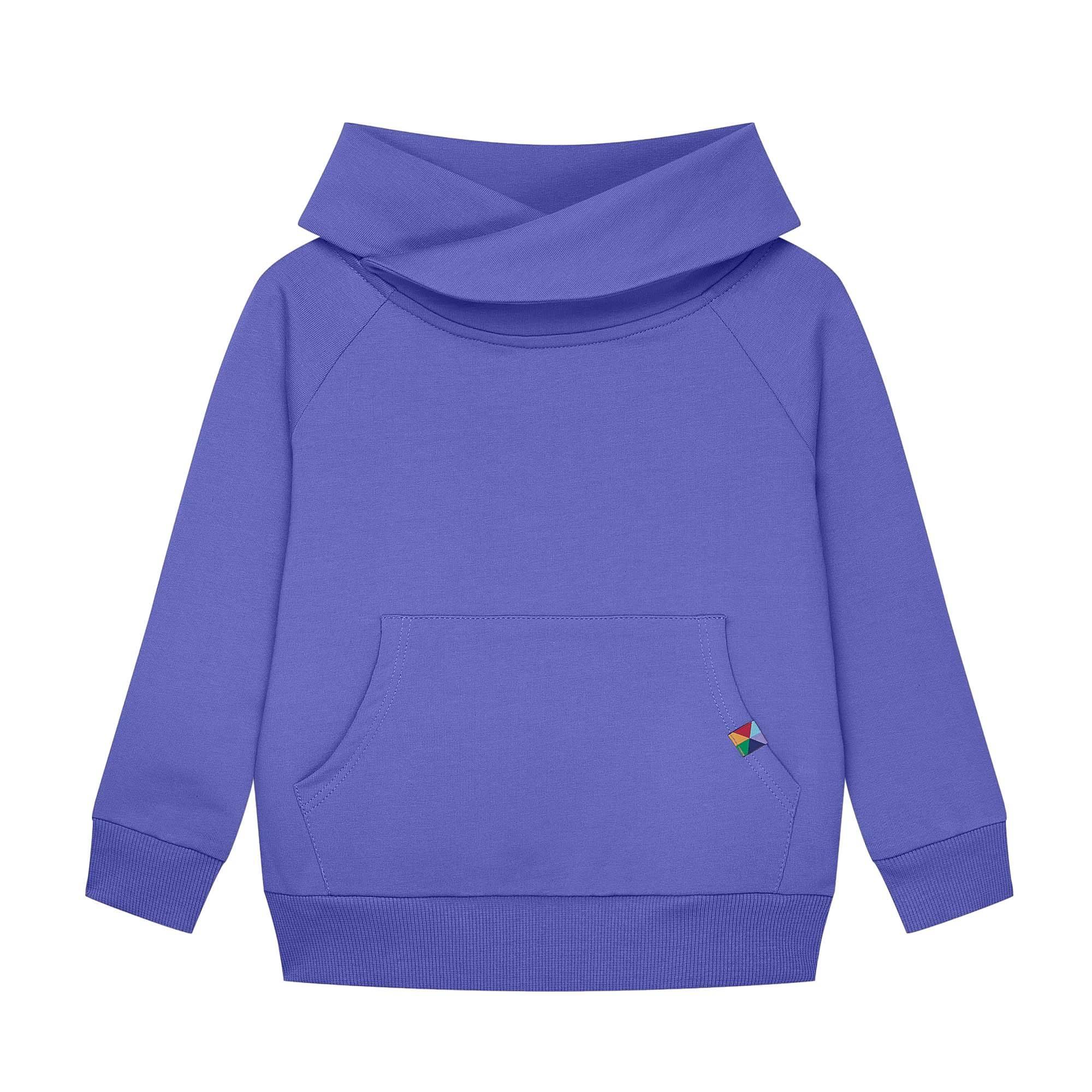 Very peri funnel neck pullover sweatshirt