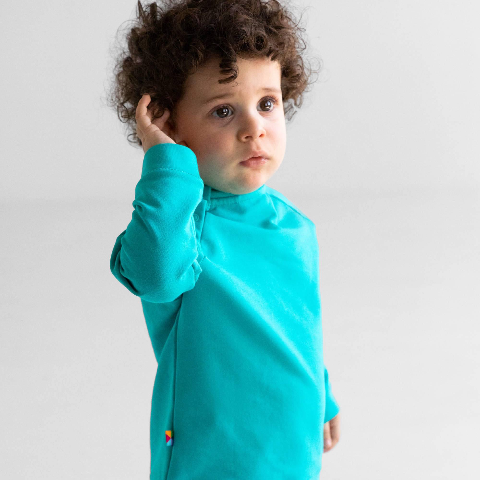 Turquoise pullover sweatshirt Baby