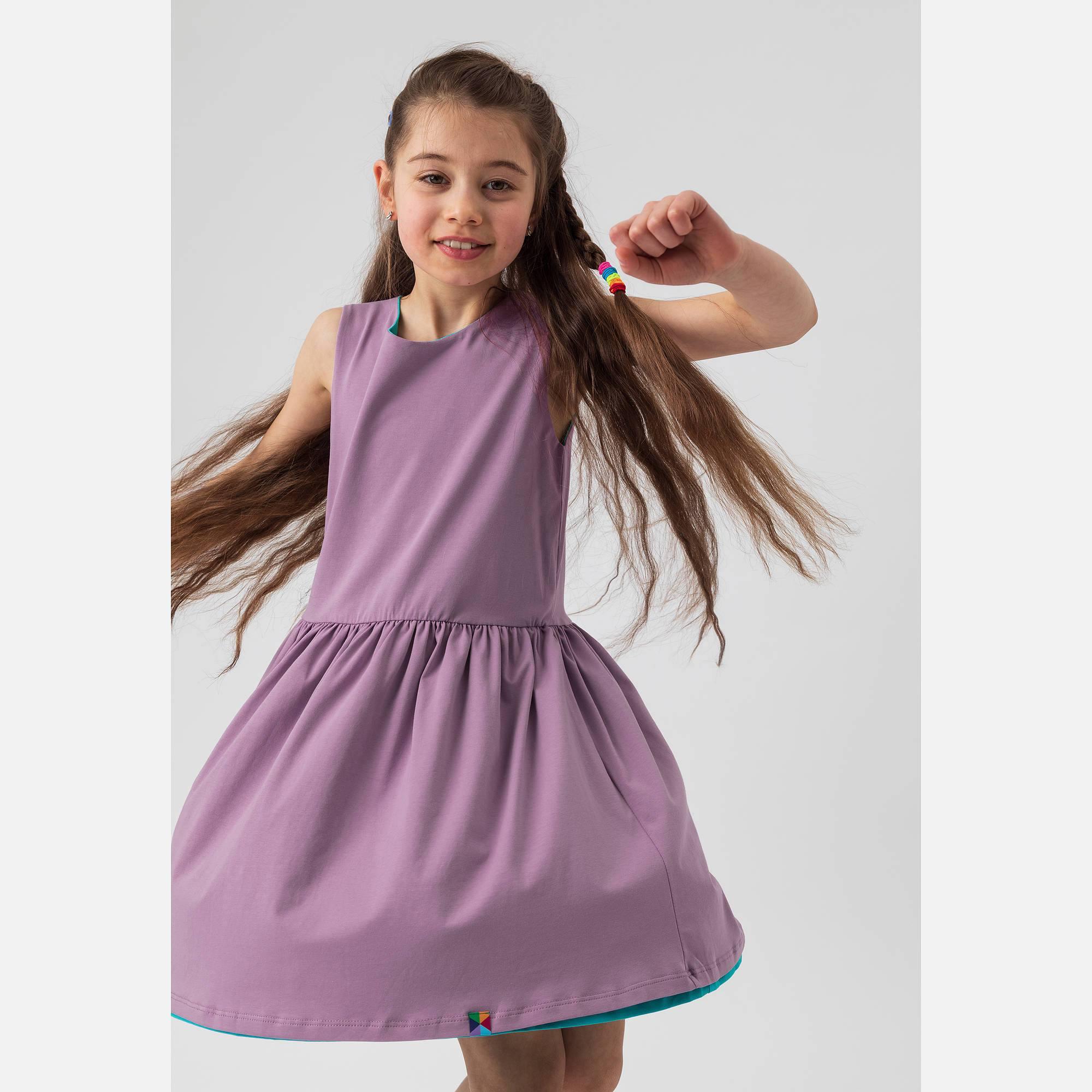 Light purple - turquoise reversible dress