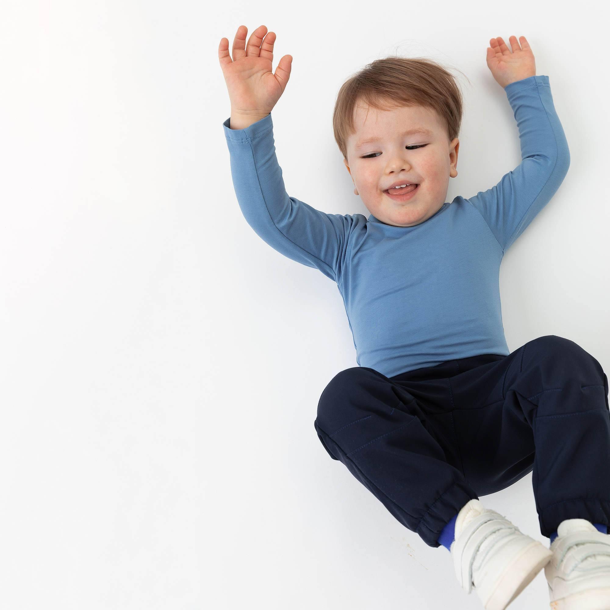 Sky blue long sleeve bodysuit