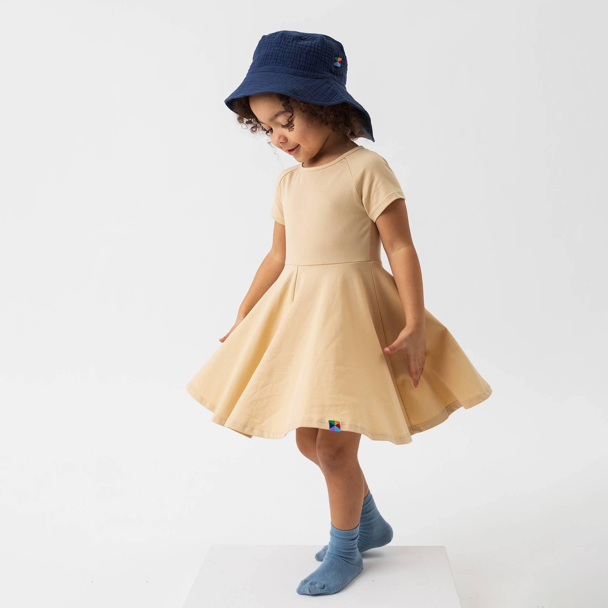 Navy blue muslin hat