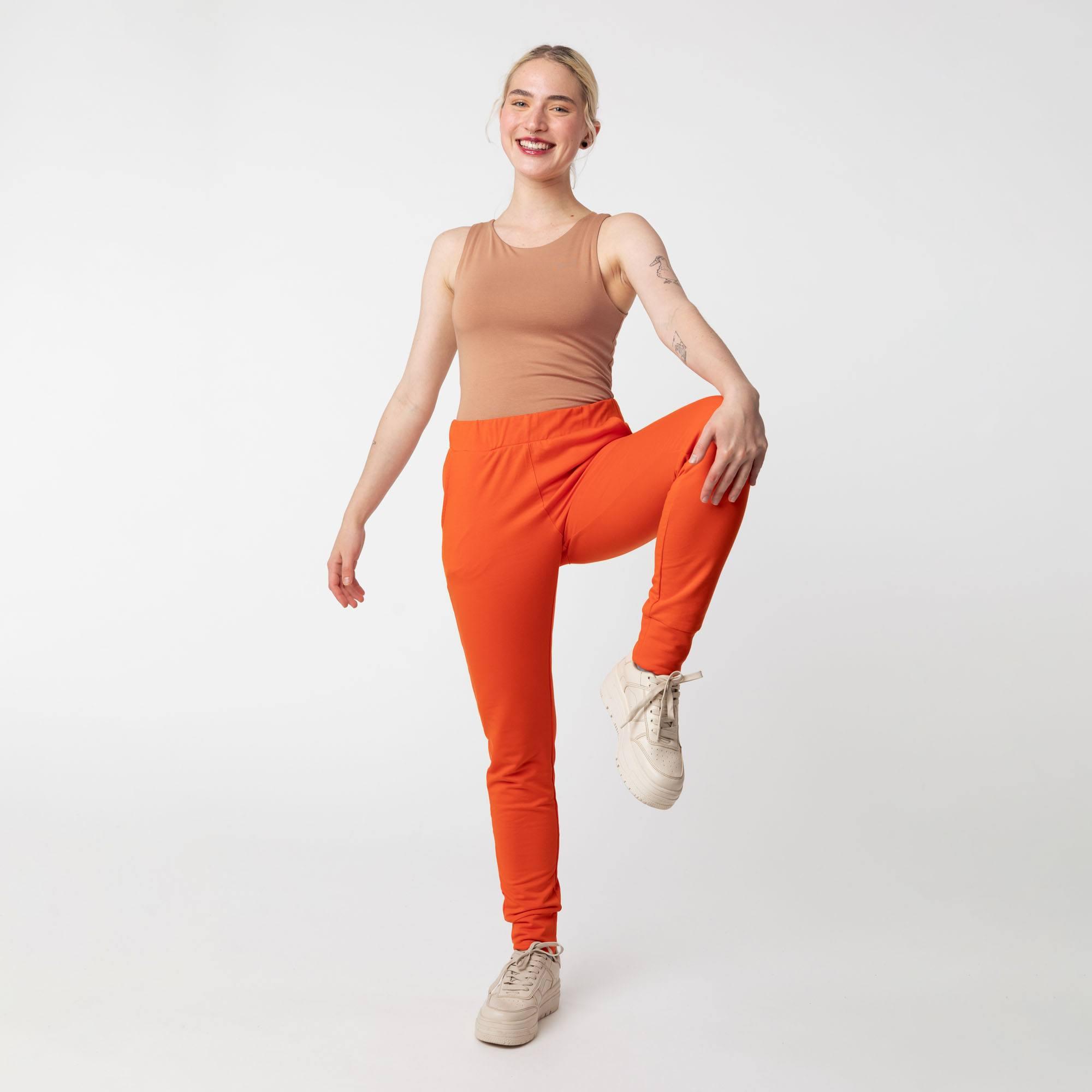 Orange sweatpants Women