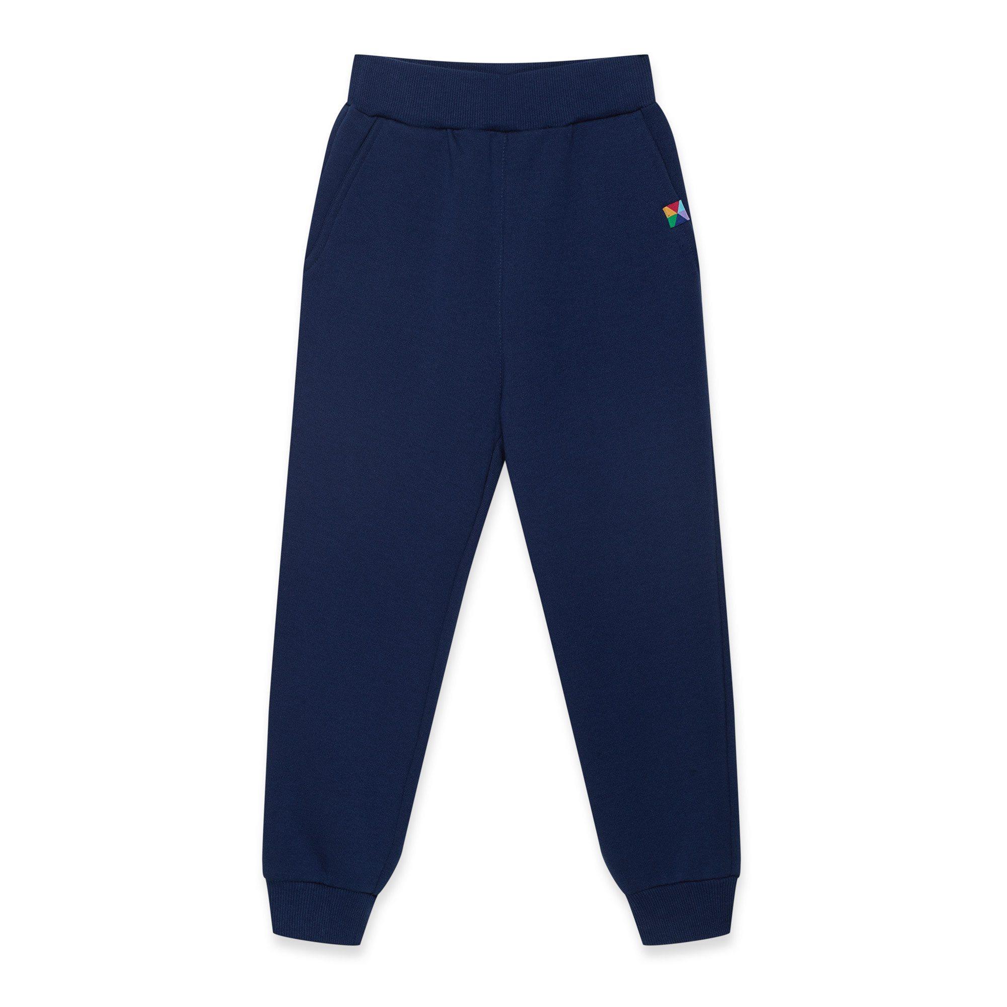 Navy blue fleece-lined joggers kids