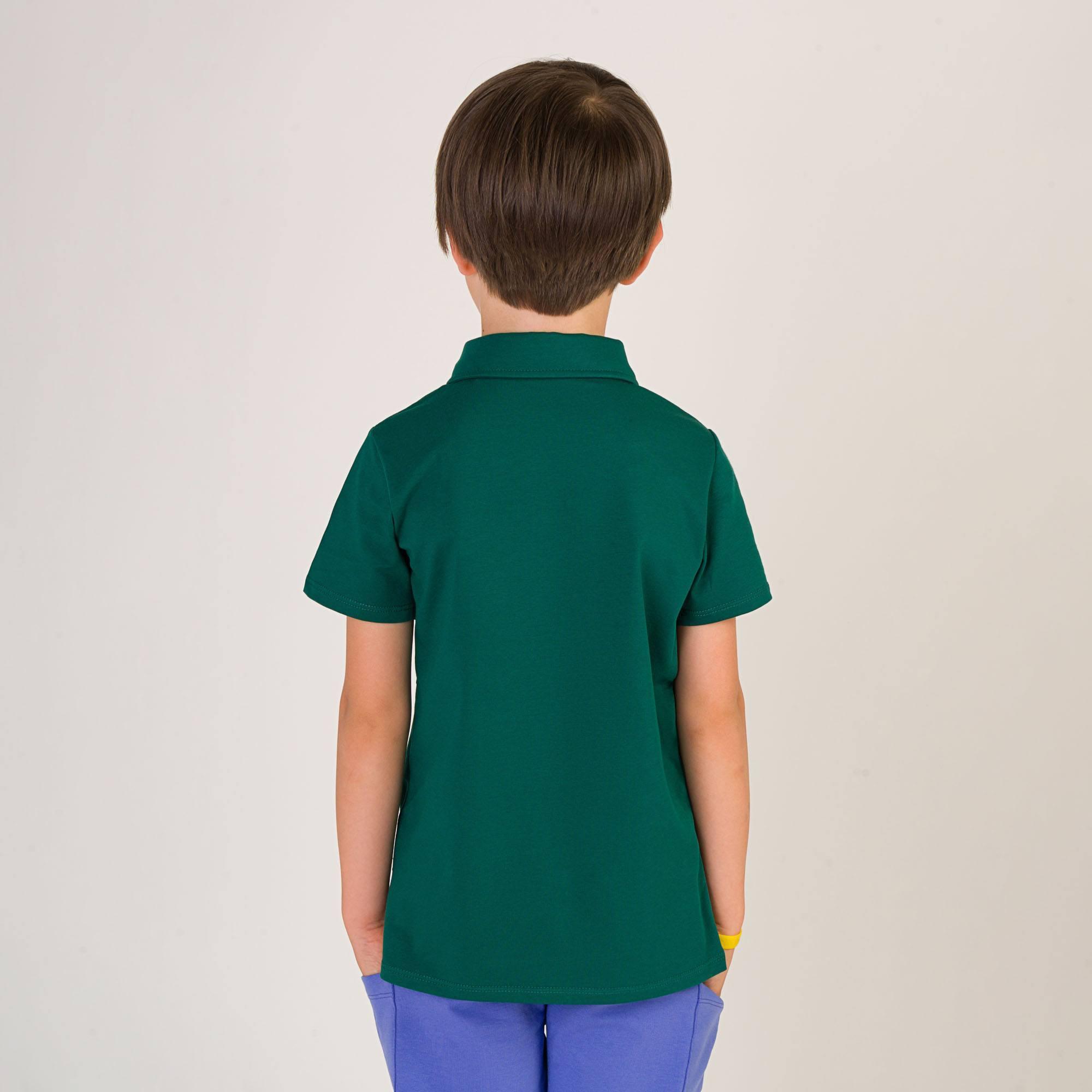 Bottle-green polo T-shirt