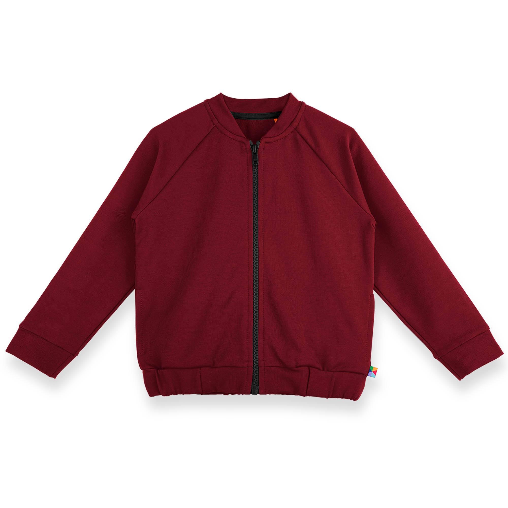 Burgundy zip-up sweatshirt