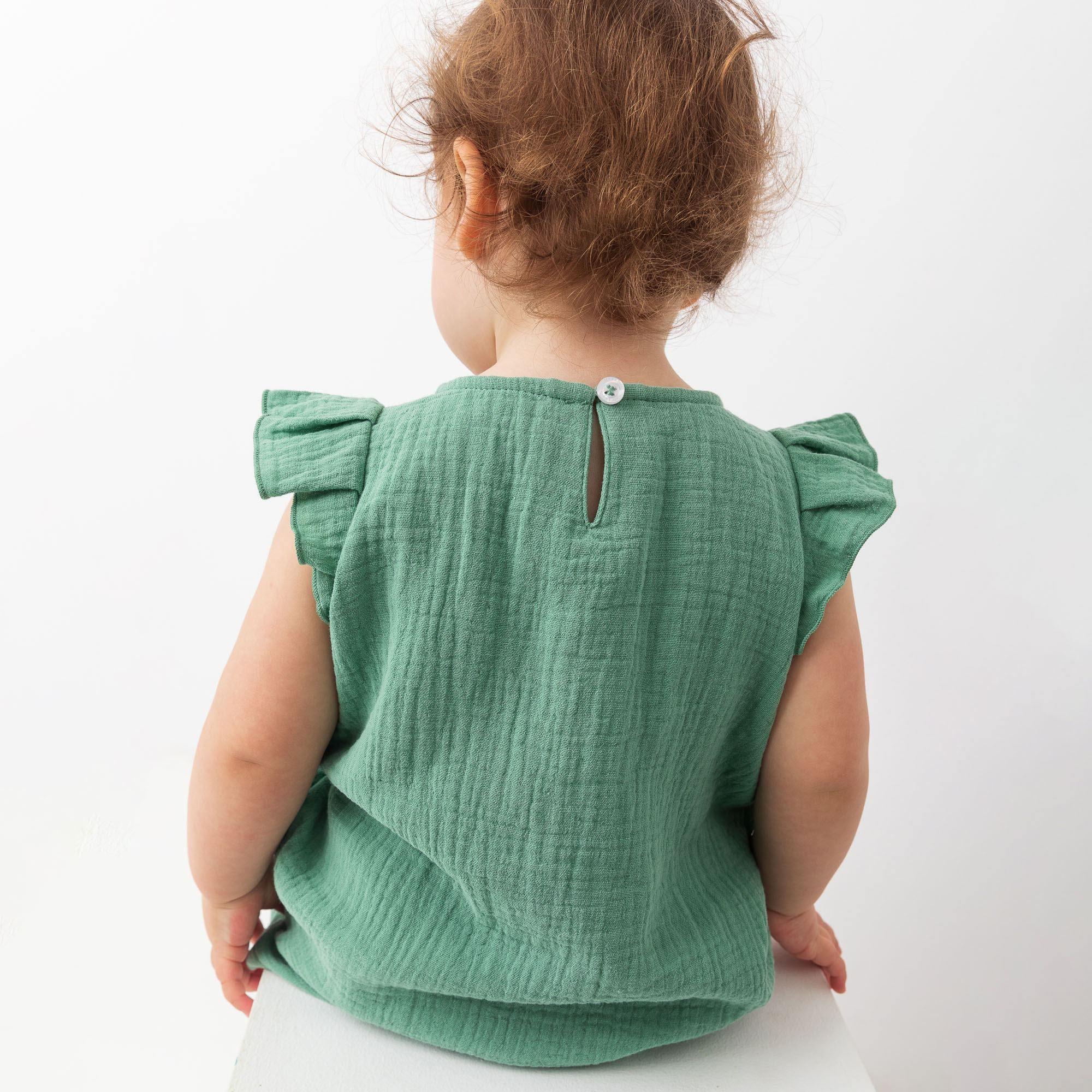 Celadon muslin dress Baby