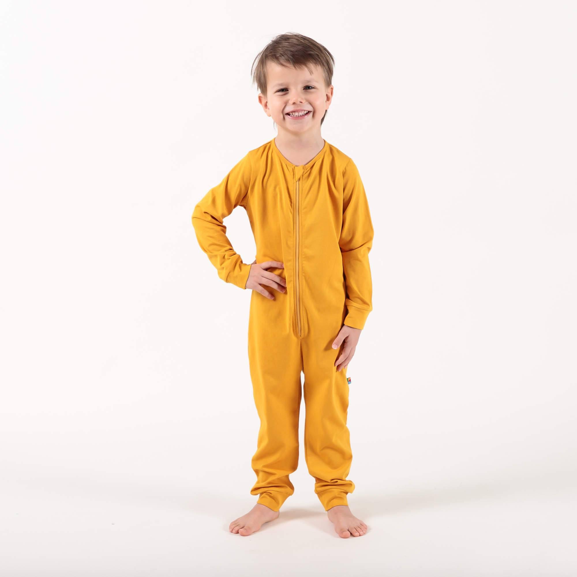 Mustard romper sleeping suit