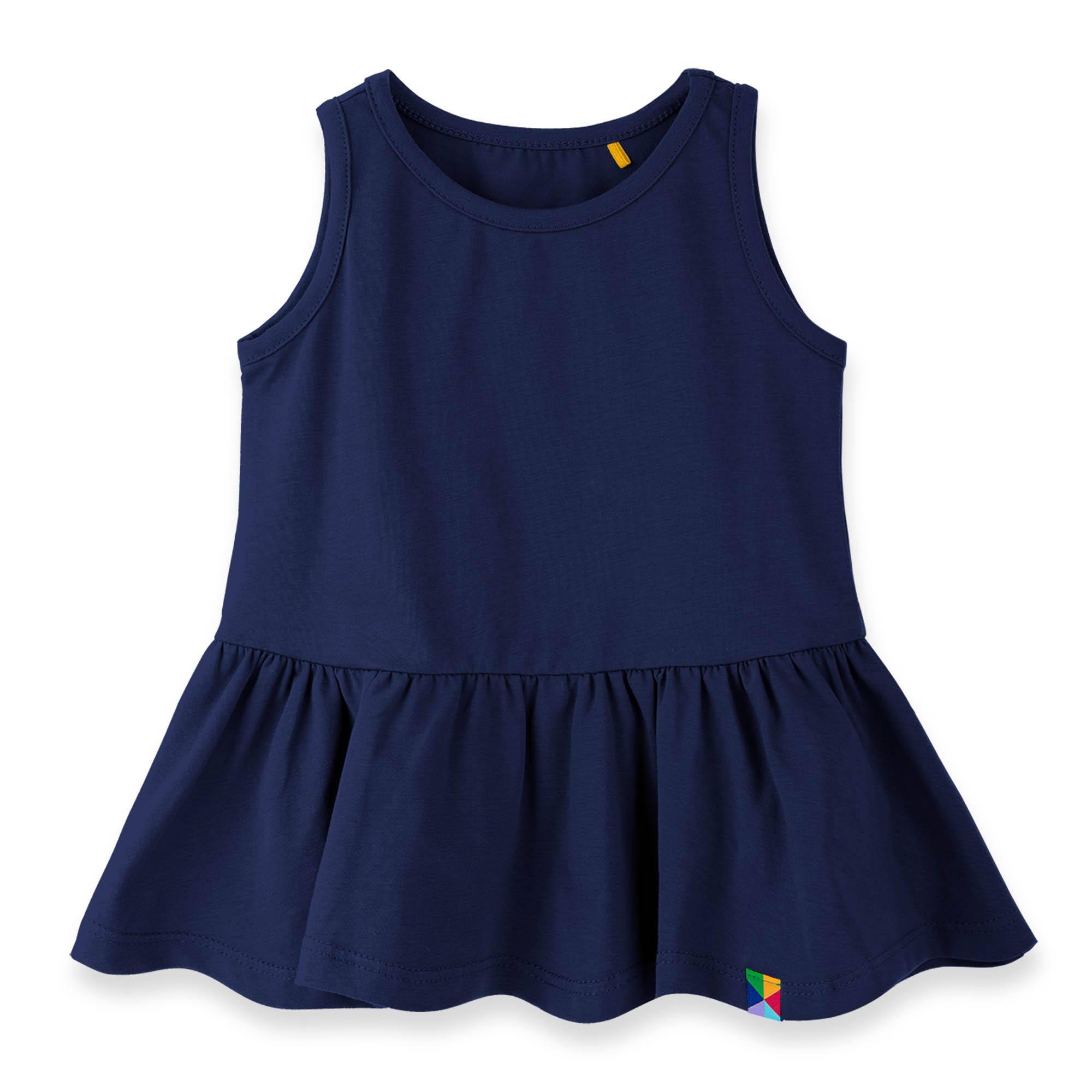 Navy blue sleeveless dress