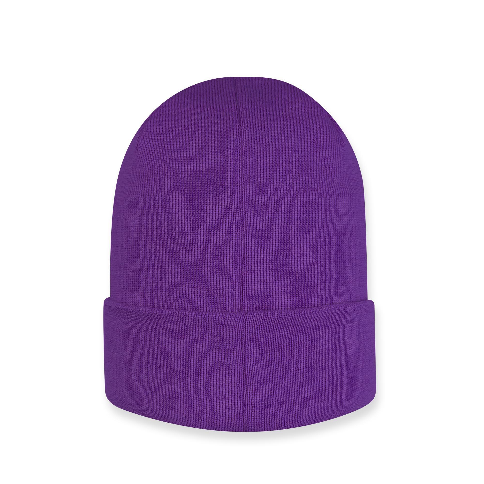 Violet fine knit merino wool cap kids