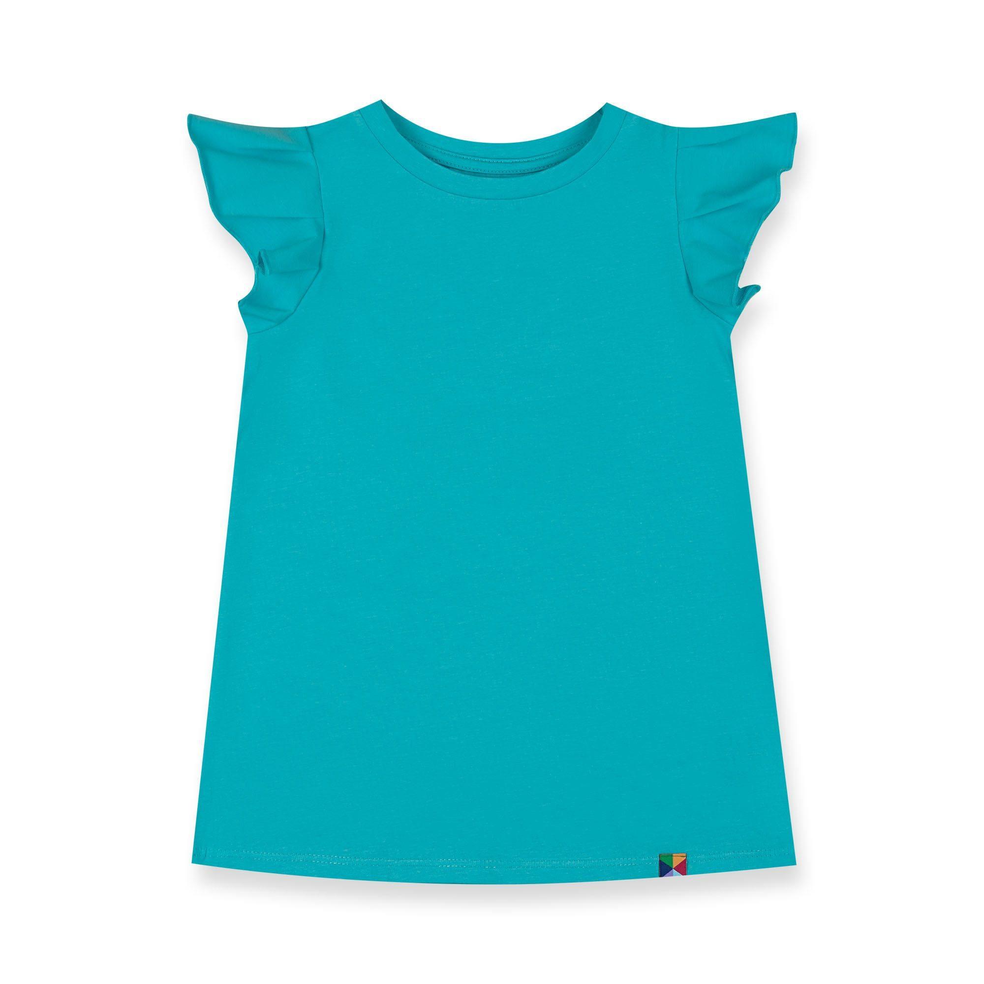 Turquoise short butterfly sleeve tunic