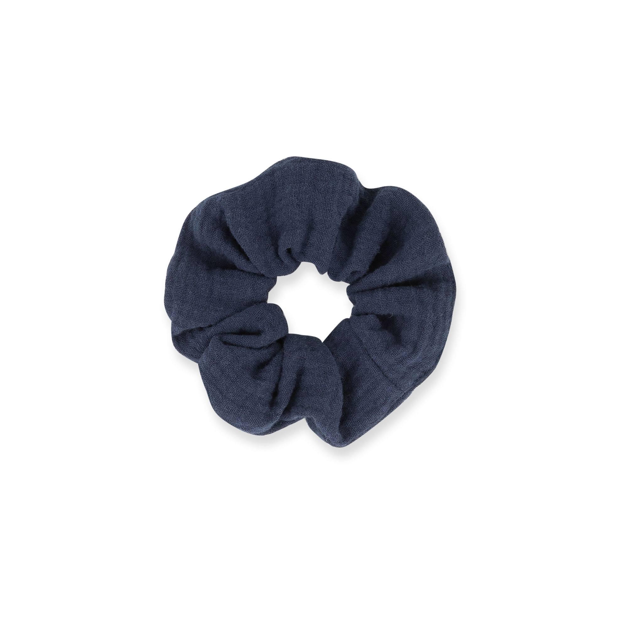 Navy blue muslin scrunchie set