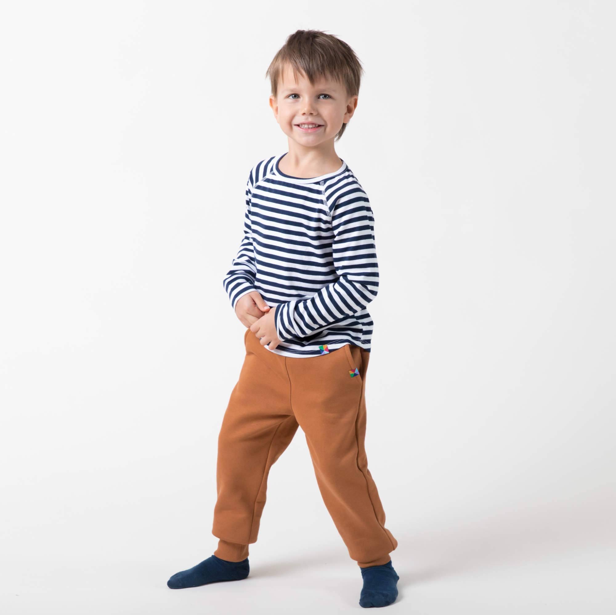 Caramel fleece-lined joggers kids