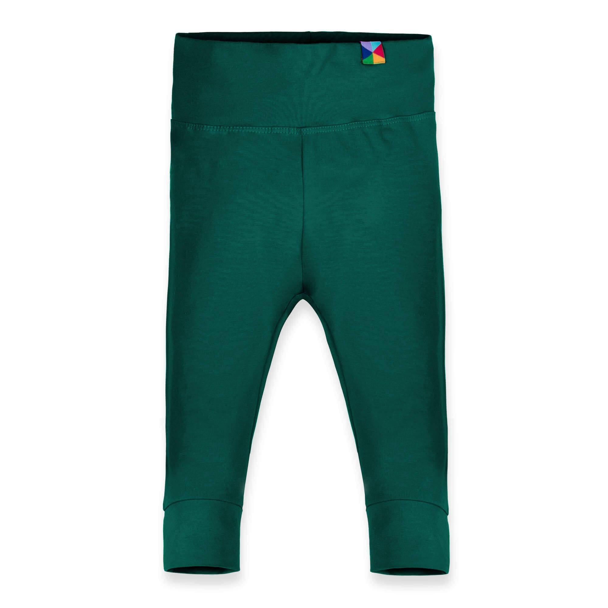 Bottle-green jersey pants