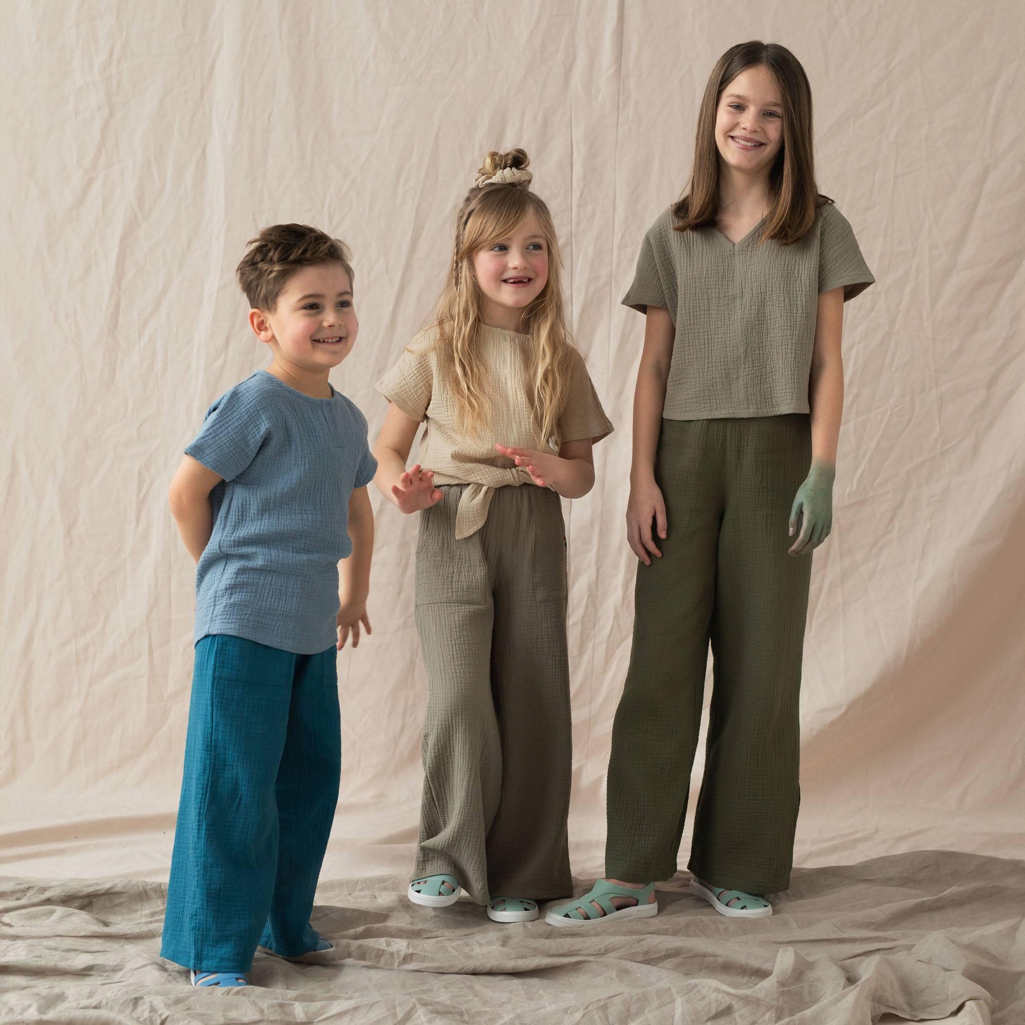 Dark beige muslin pants