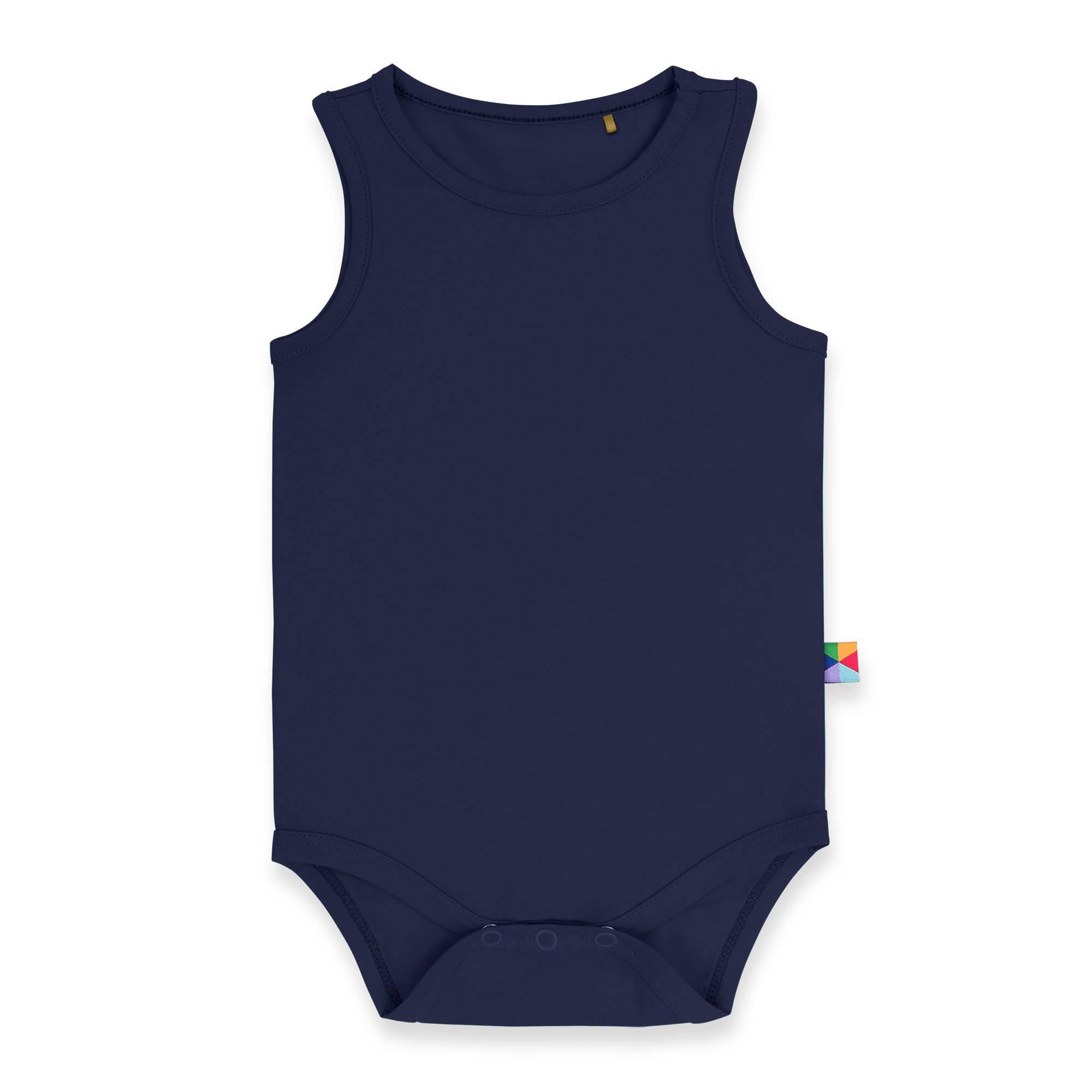 Navy blue sleveless bodysuit