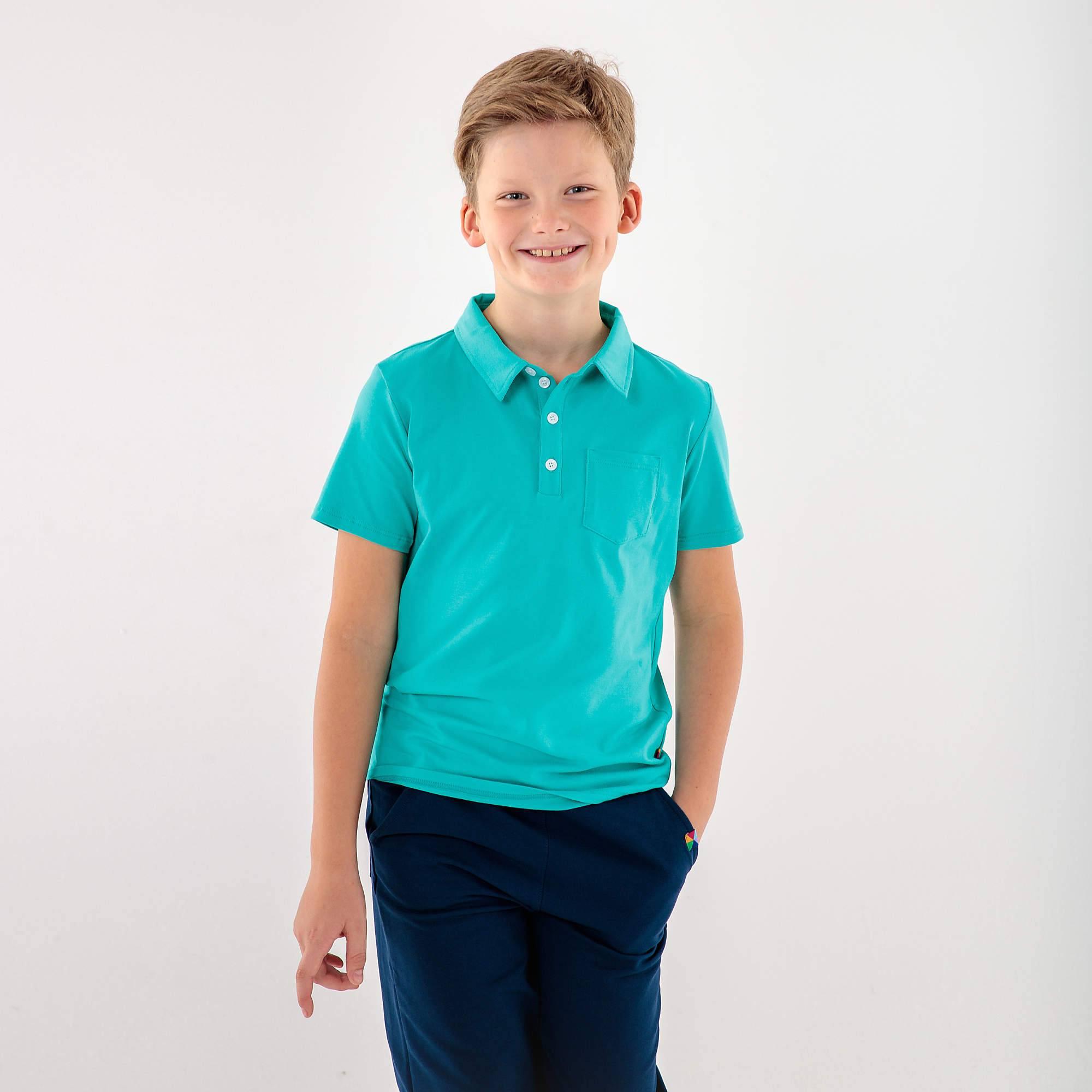 Turquoise polo shirt Junior