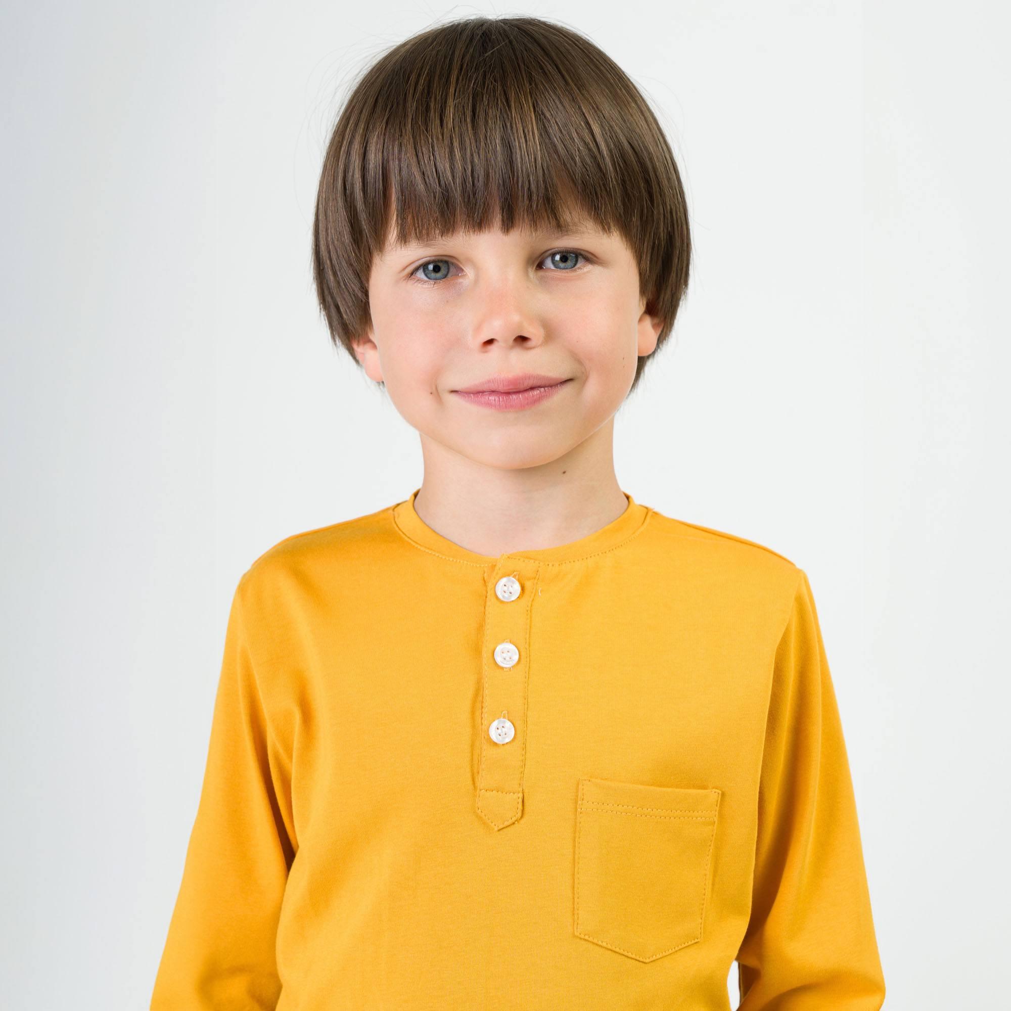 Mustard henley longsleeve shirt