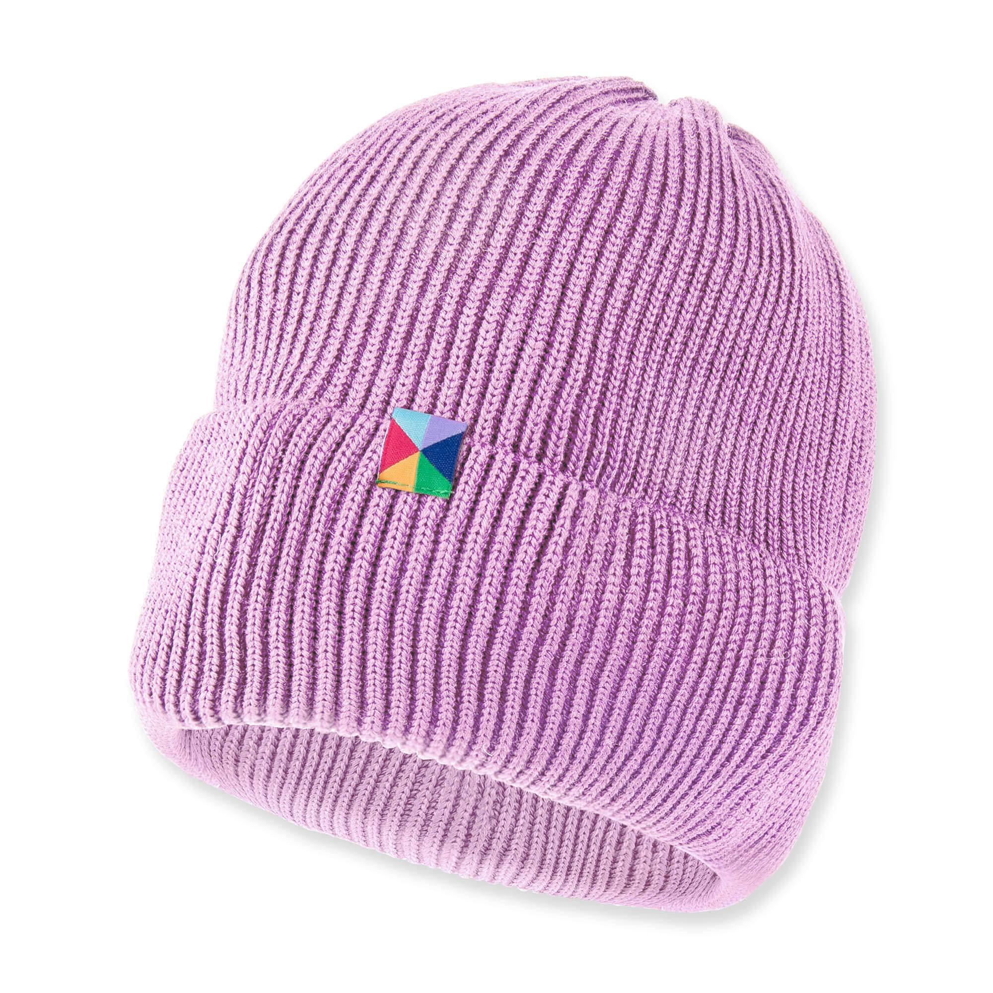 Light purple merino wool hat kids