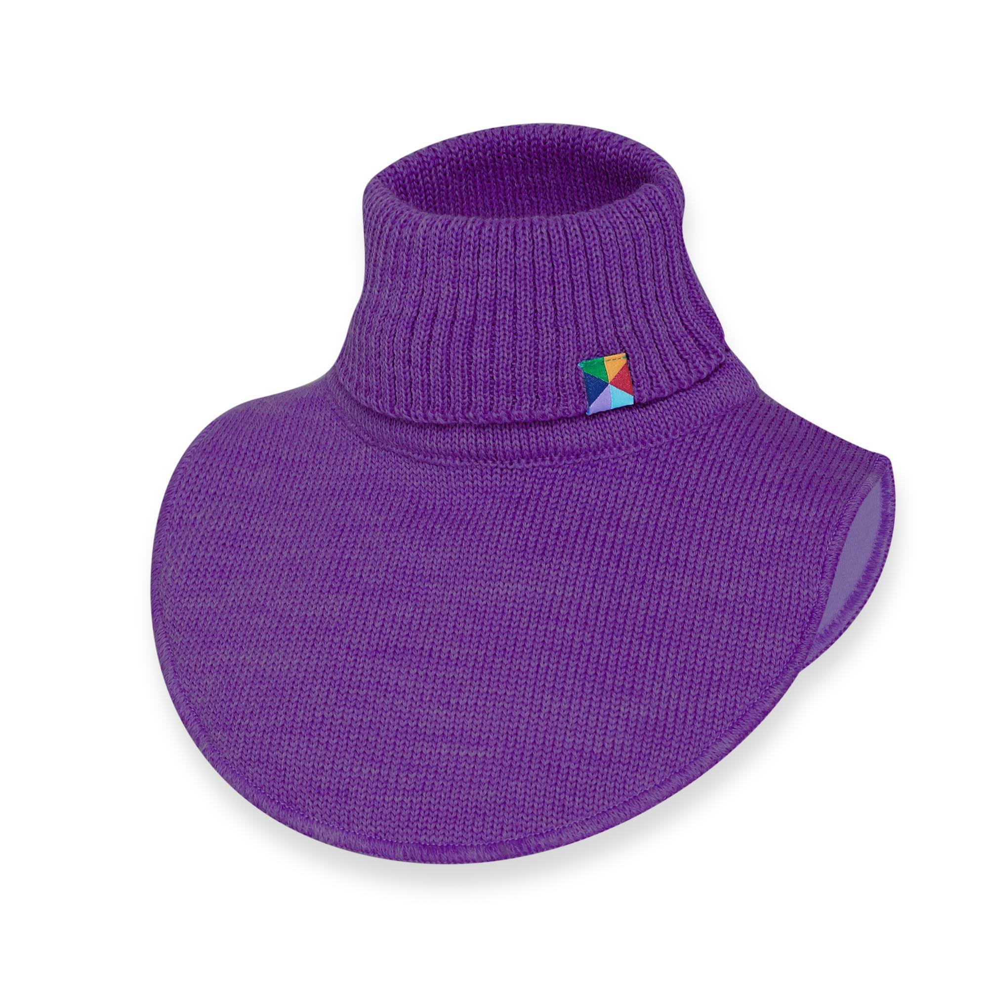 Violet merino wool neck warmer kids