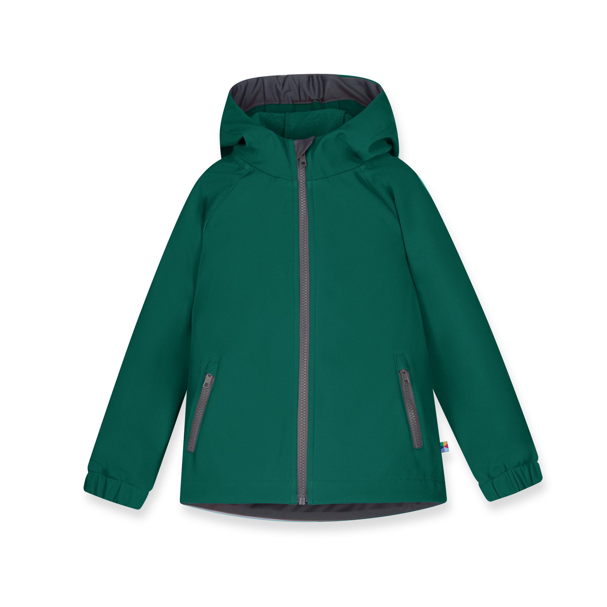 Bottle-green softshell jacket Baby