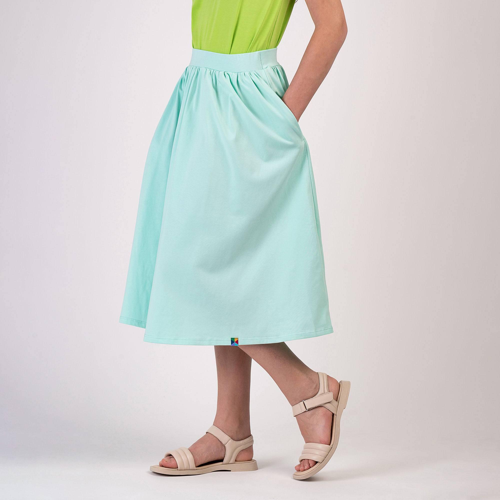 Mint midi skirt with pockets Junior