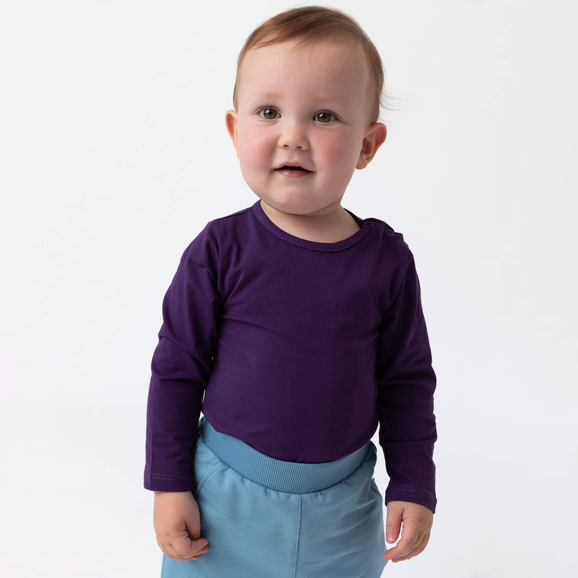 Violet long sleeve bodysuit