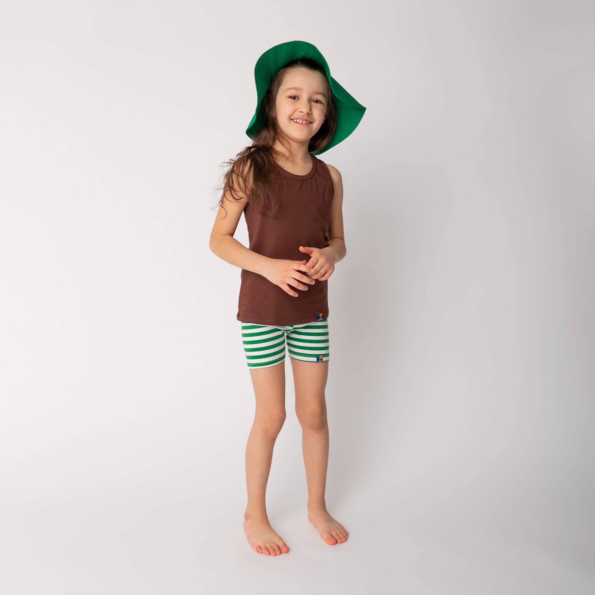 Green brimmed hat