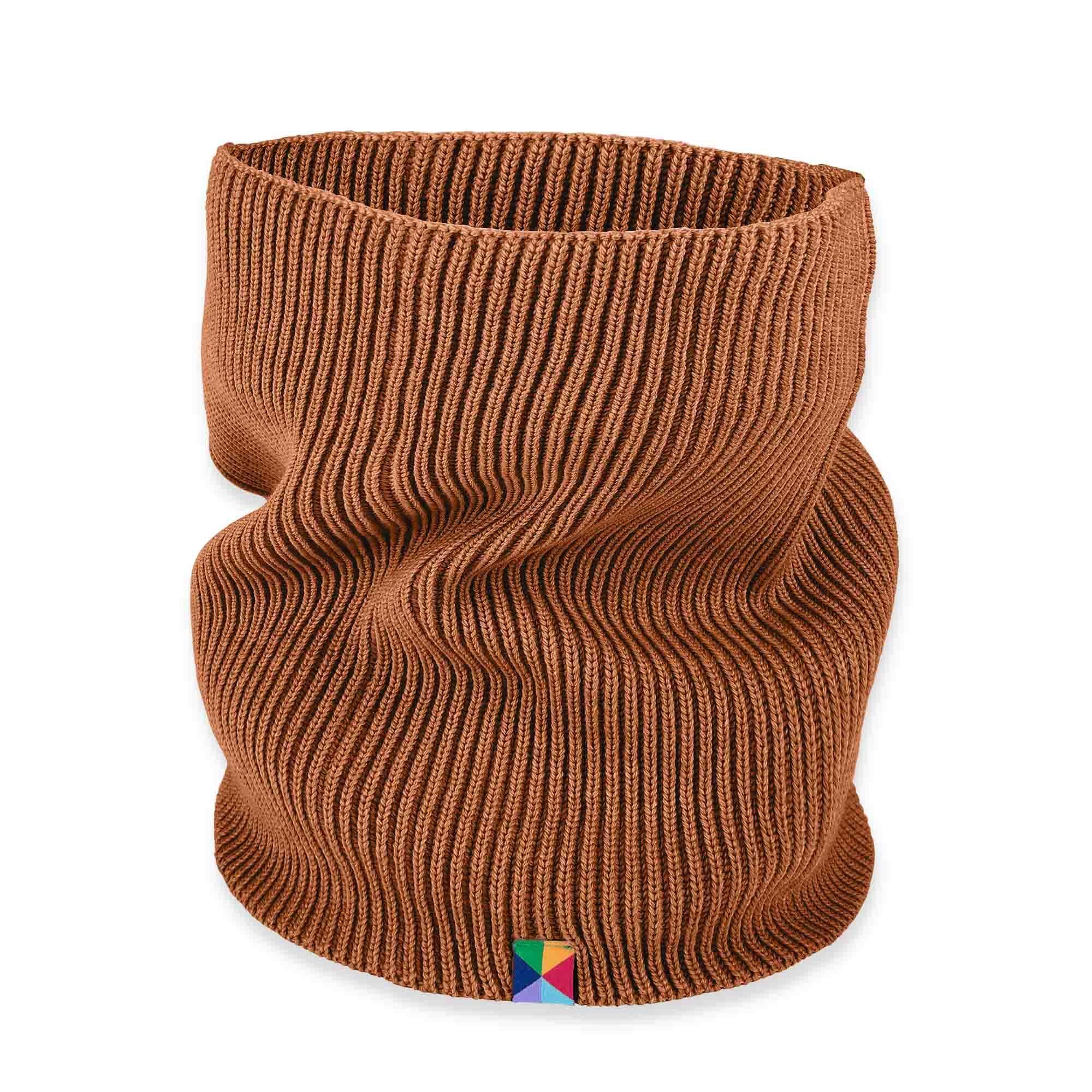 Caramel merino wool neck warmer adults