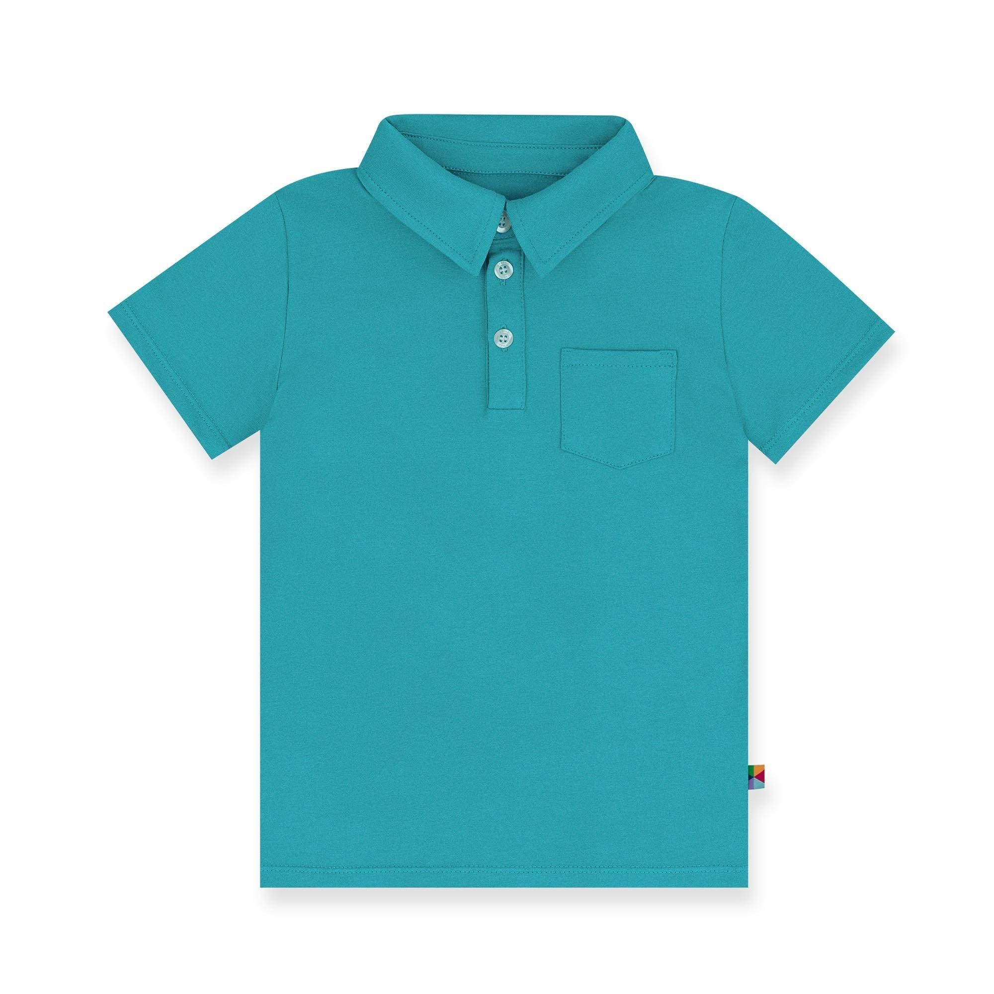 Turquoise polo T-shirt