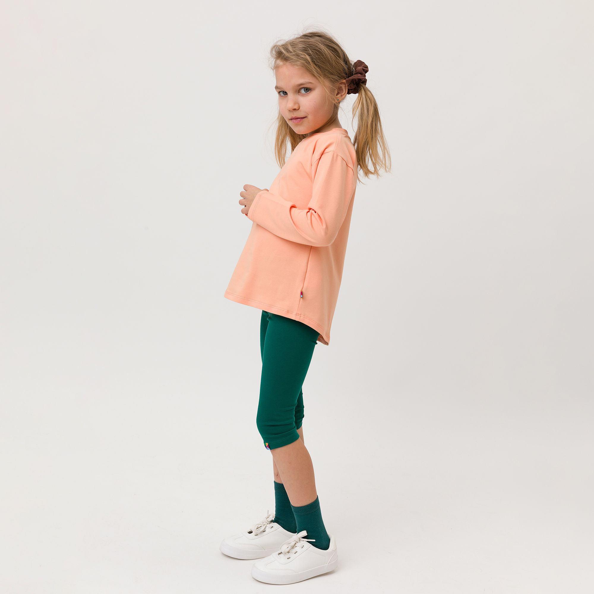 Apricot high-low hem shirt