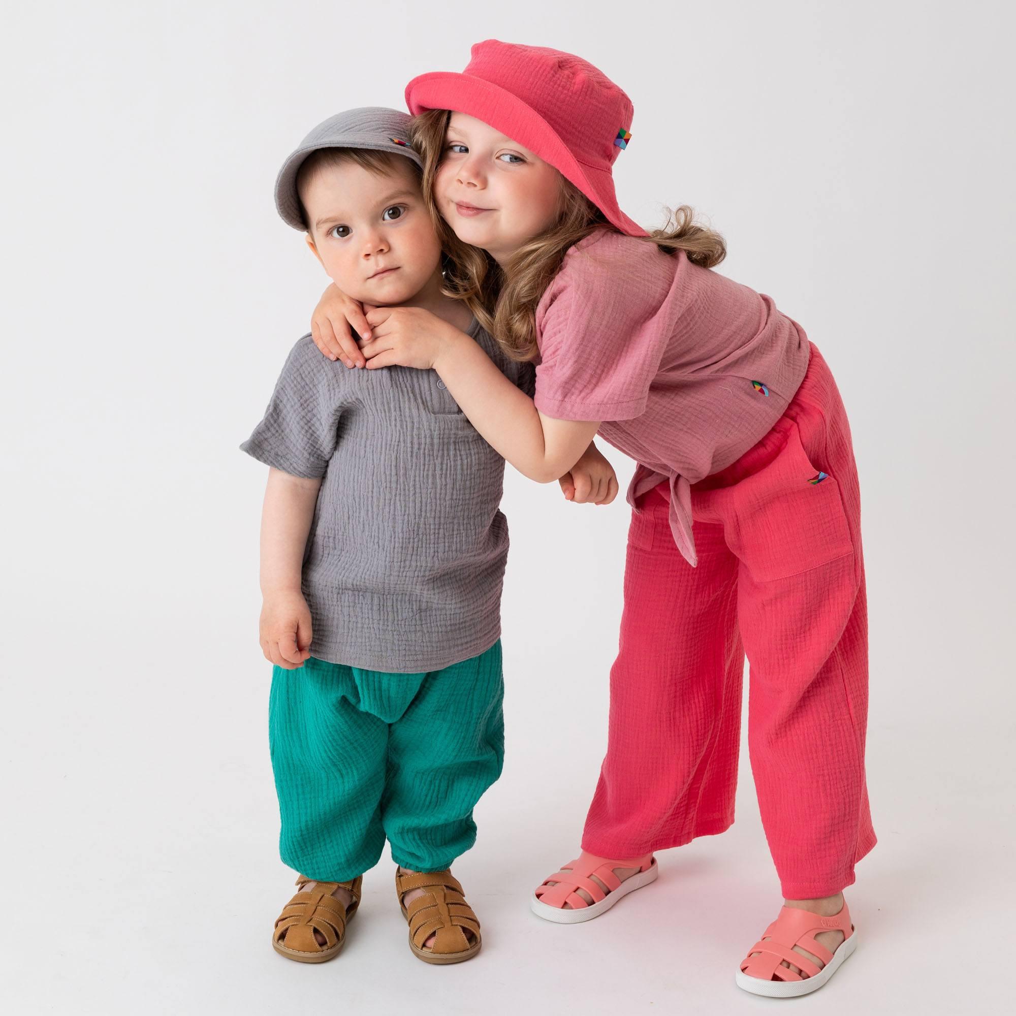 Coral muslin hat Baby