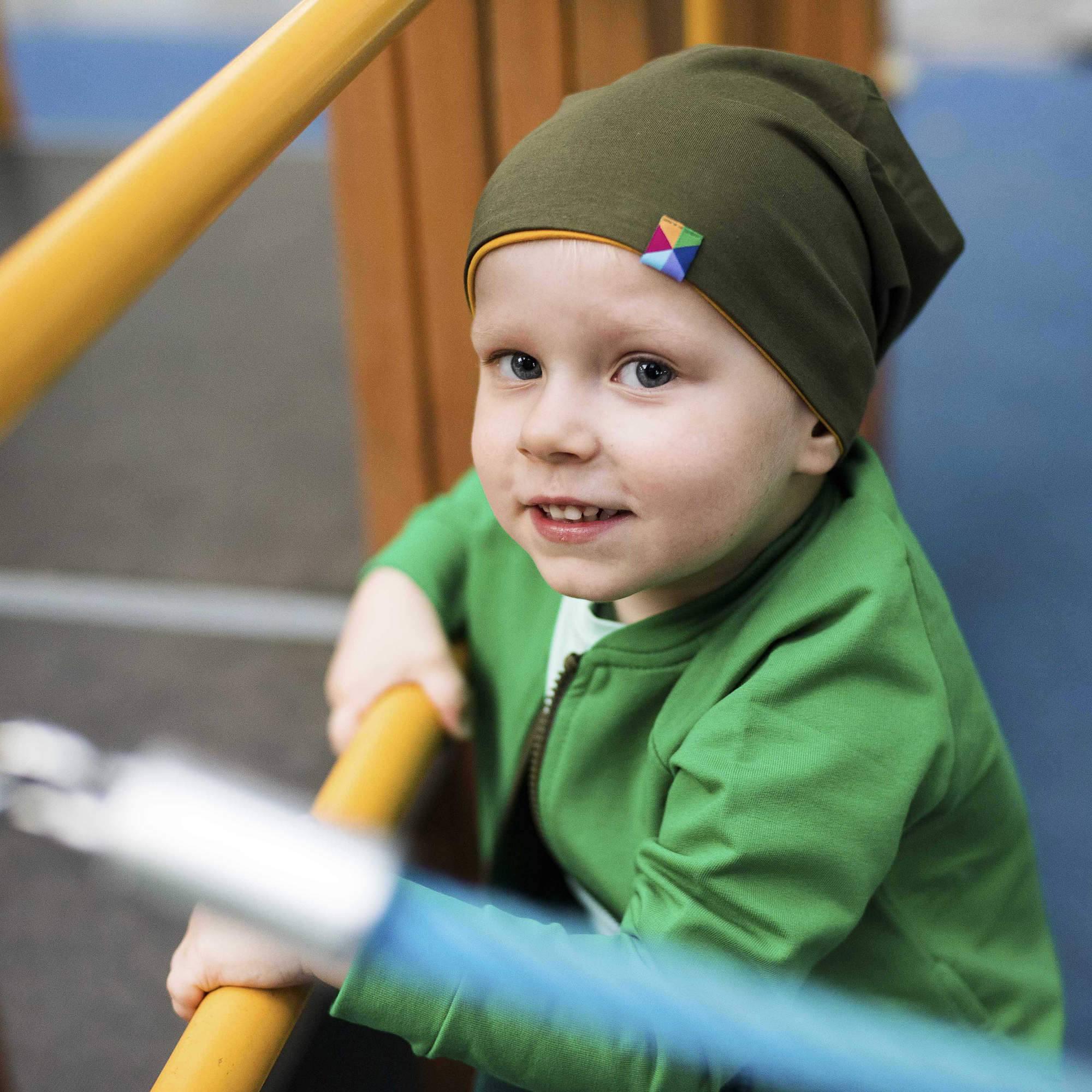 Green zip-up sweatshirt