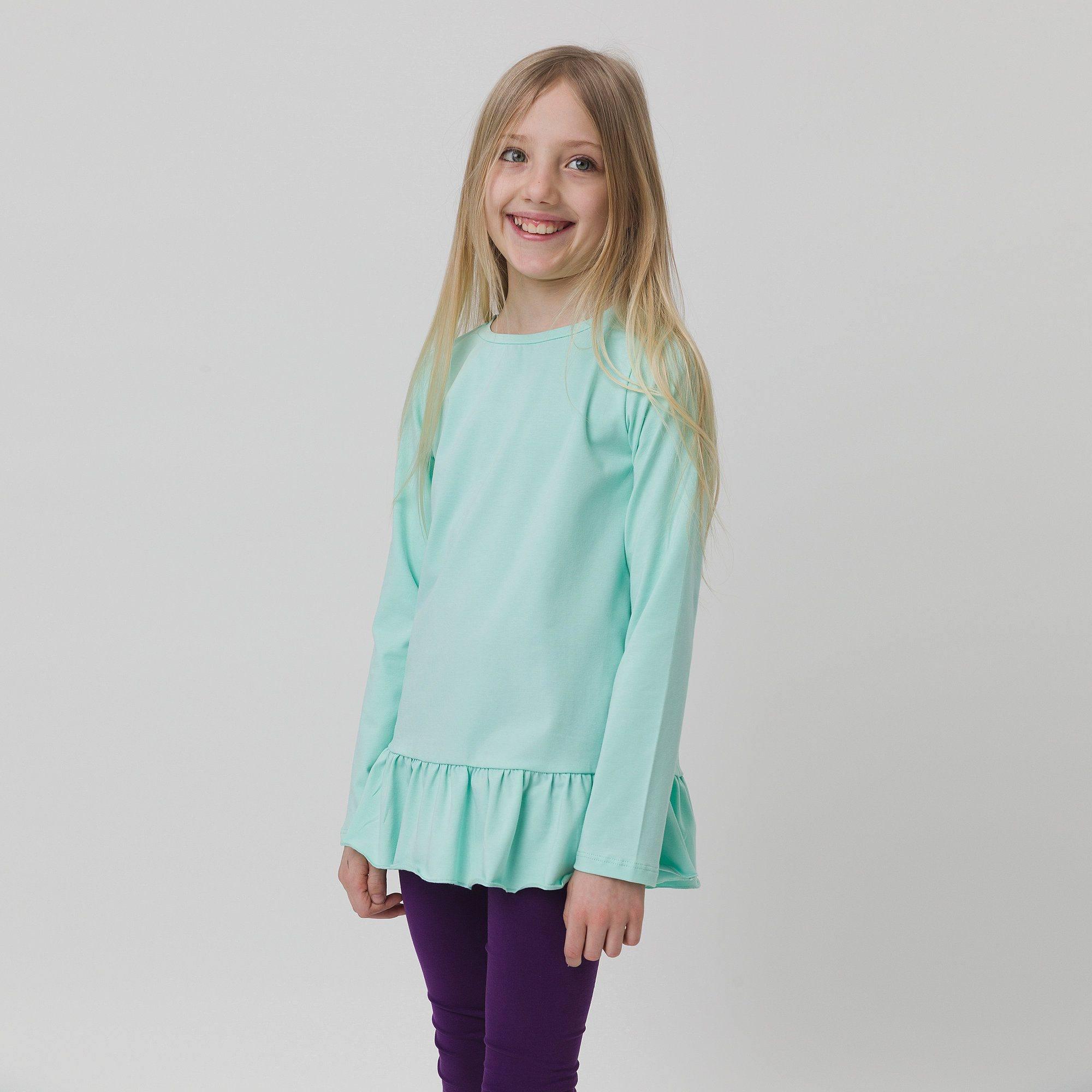 Mint frill blouse