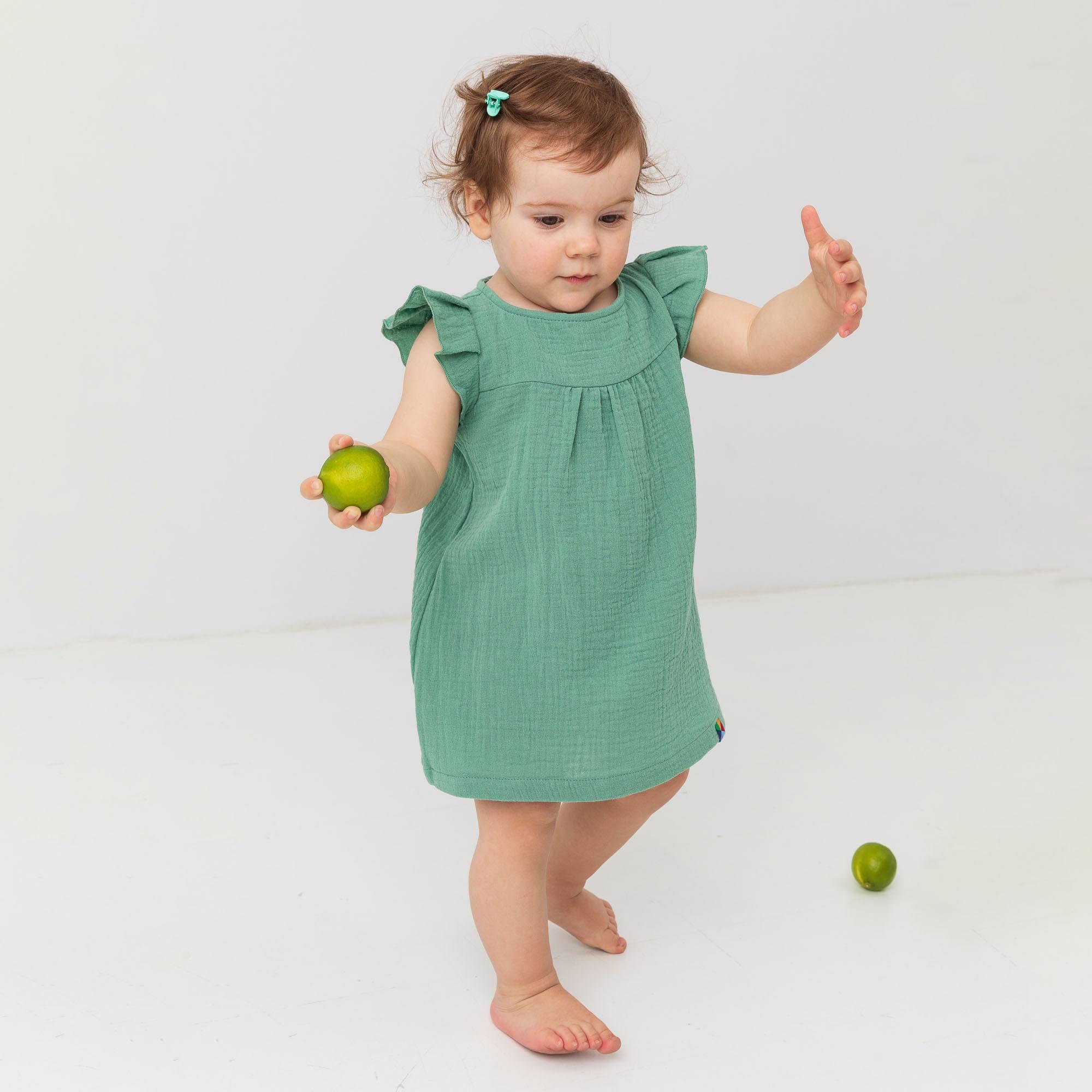 Celadon muslin dress Baby