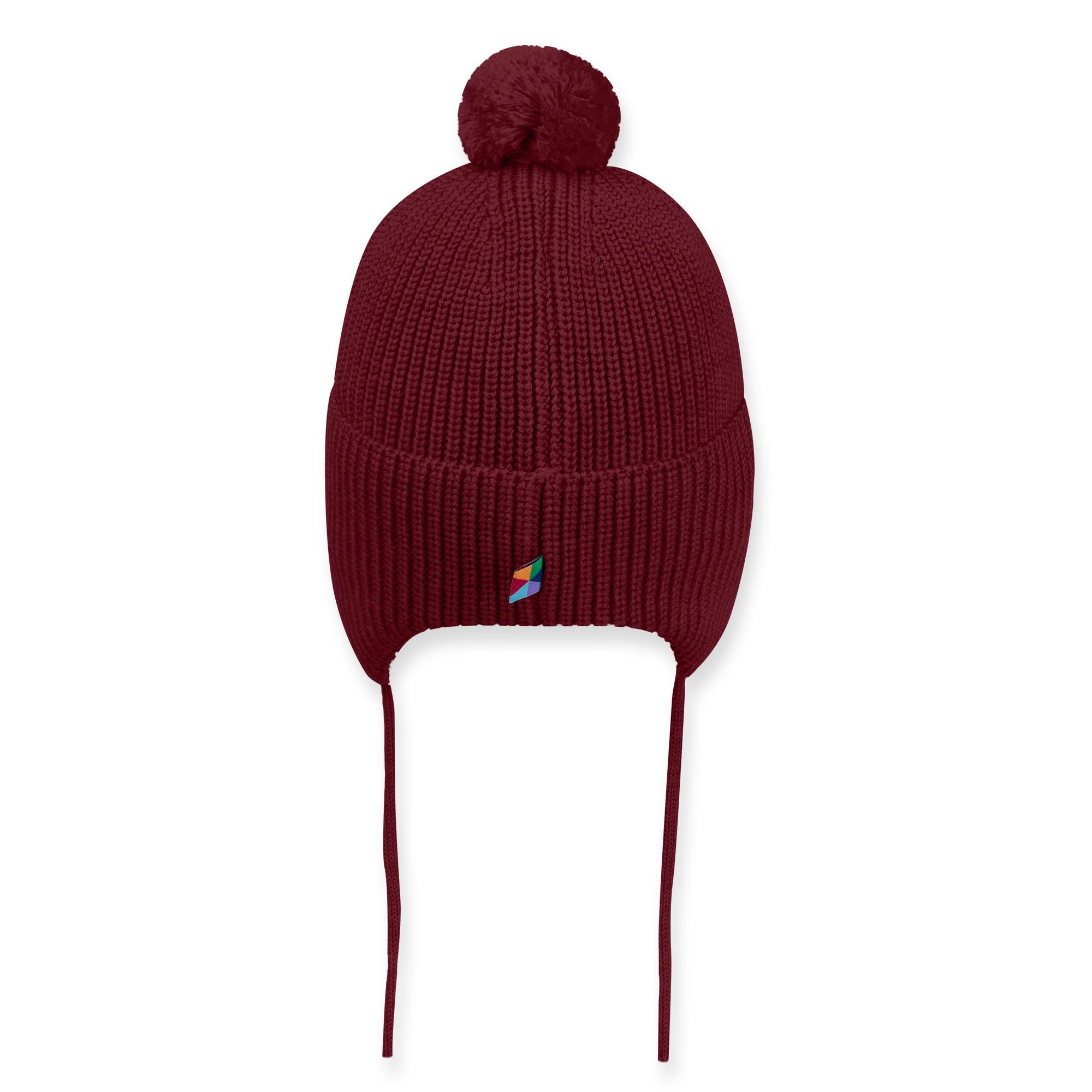 Burgundy merino wool hat Baby