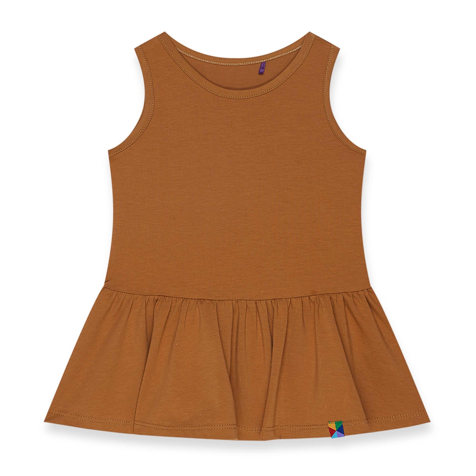 Caramel sleeveless dress