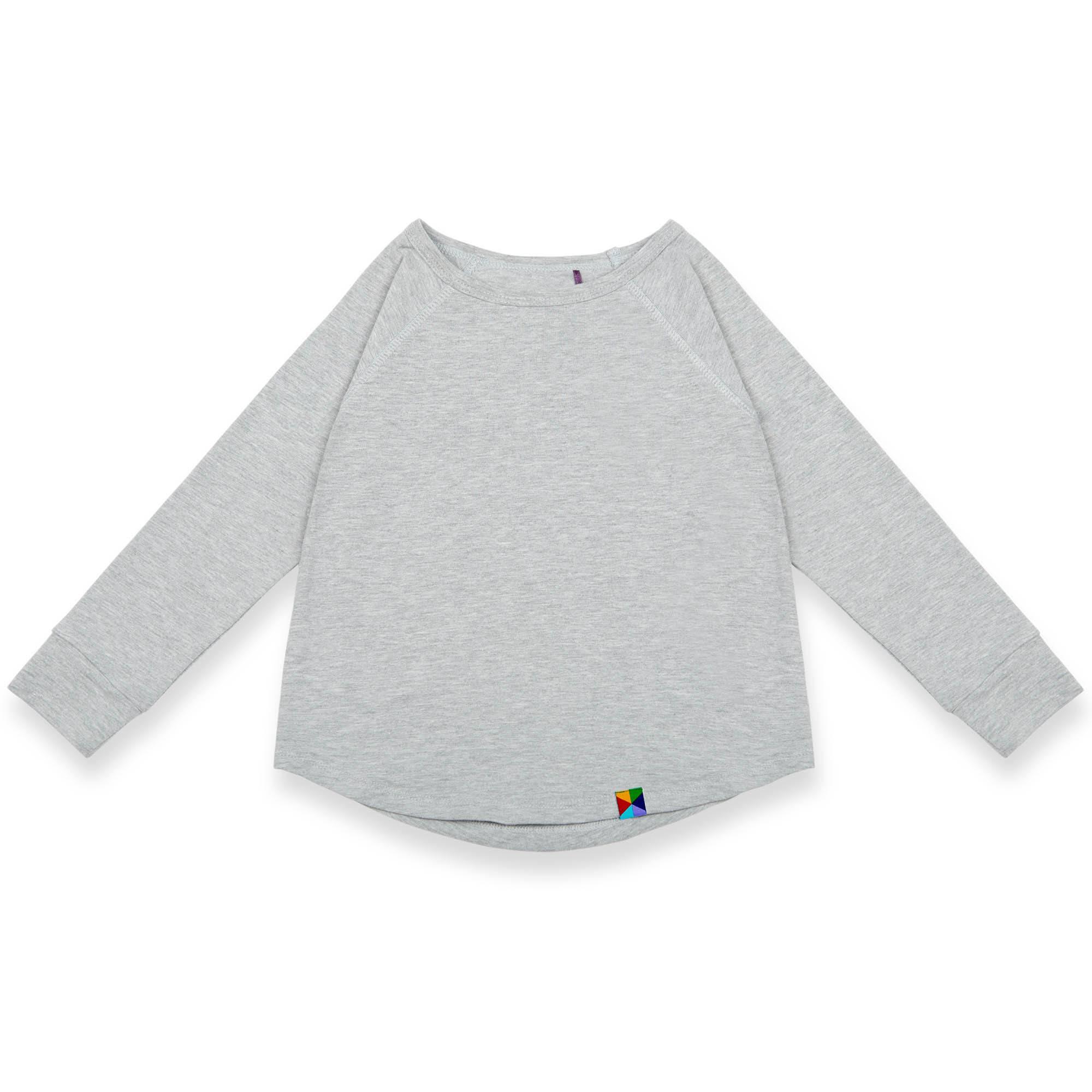 Grey melange long sleeve shirt