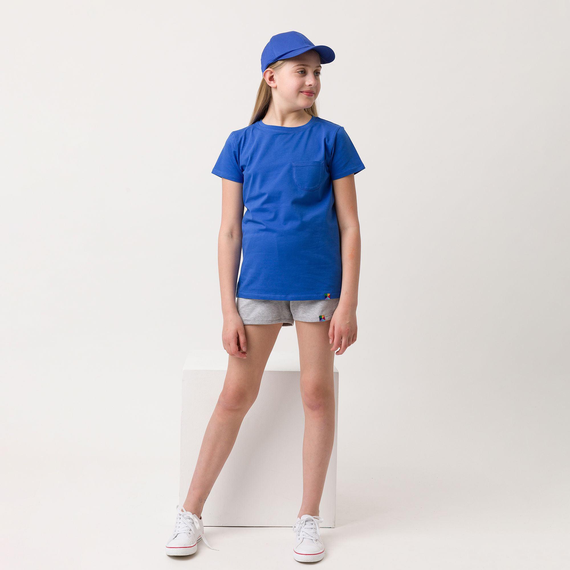 Blue T-shirt with a pocket Junior