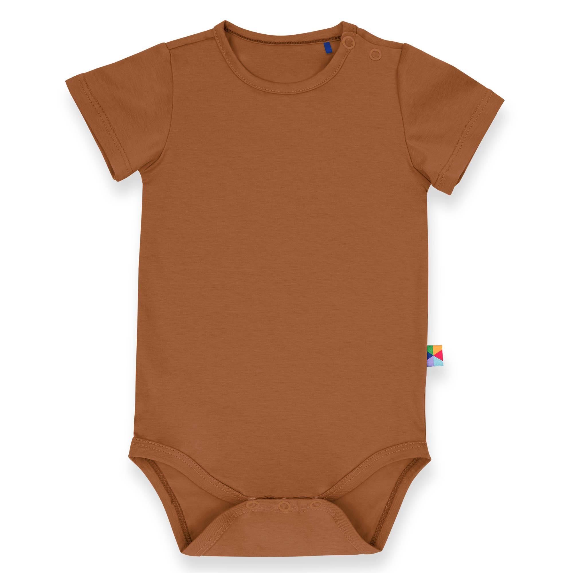 Caramel short sleeve bodysuit